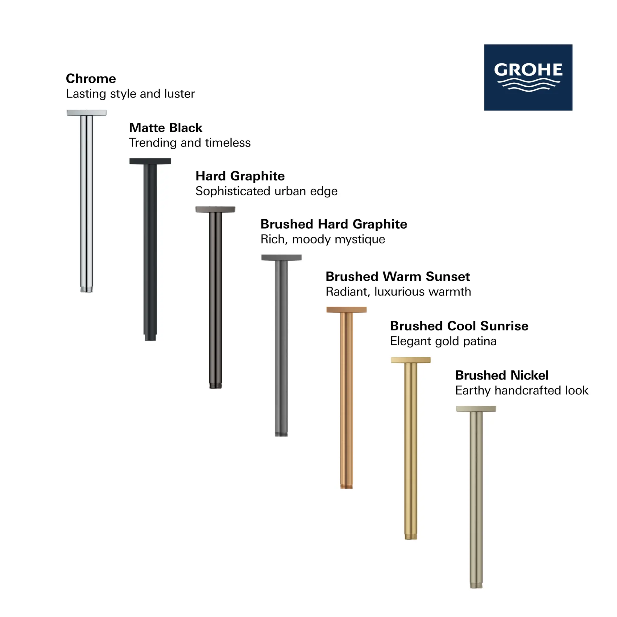 Rainshower 12" Ceiling Shower Arm with Square Flange - Image 3