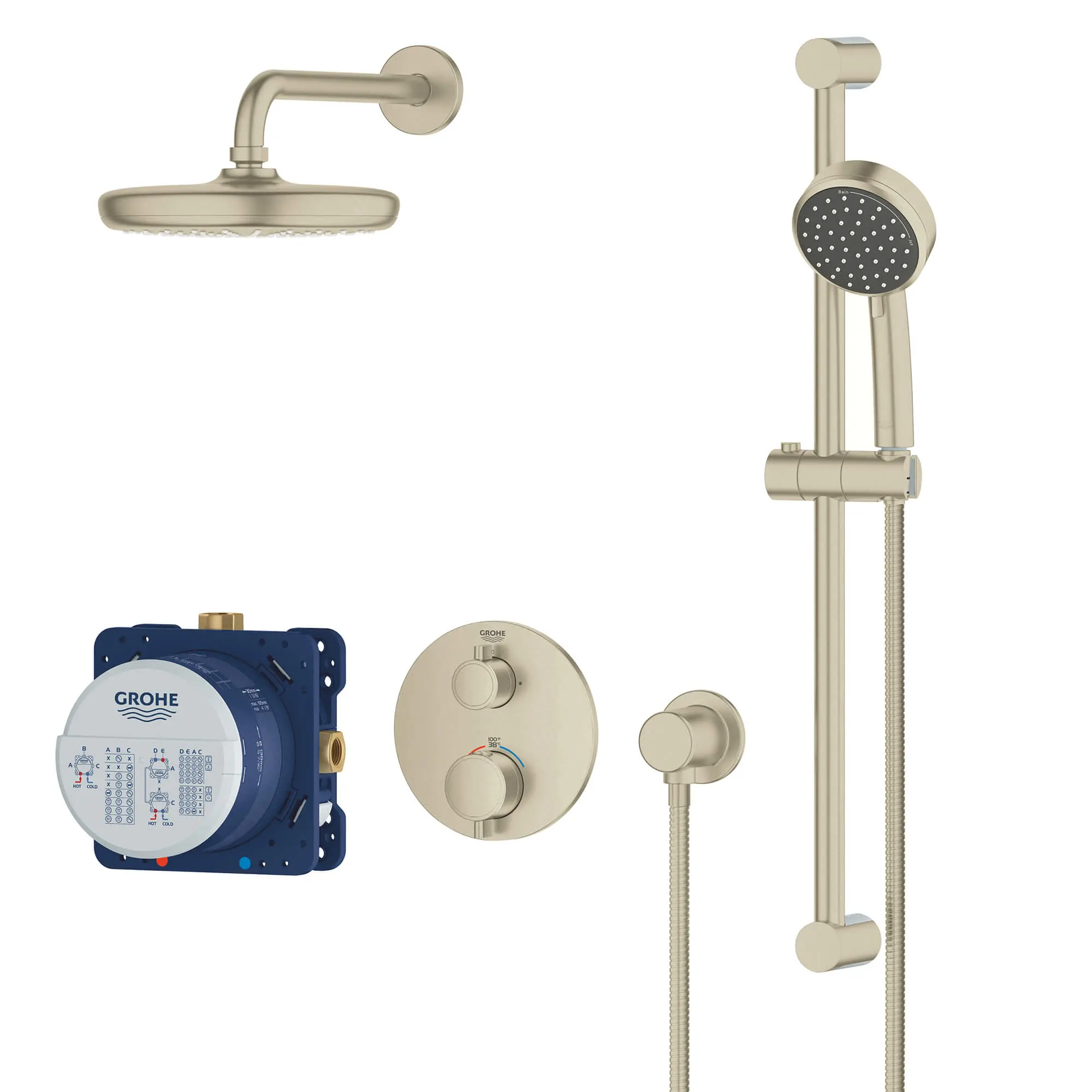 2-Handle Dual Function Thermostatic Shower Bundle - Image 2