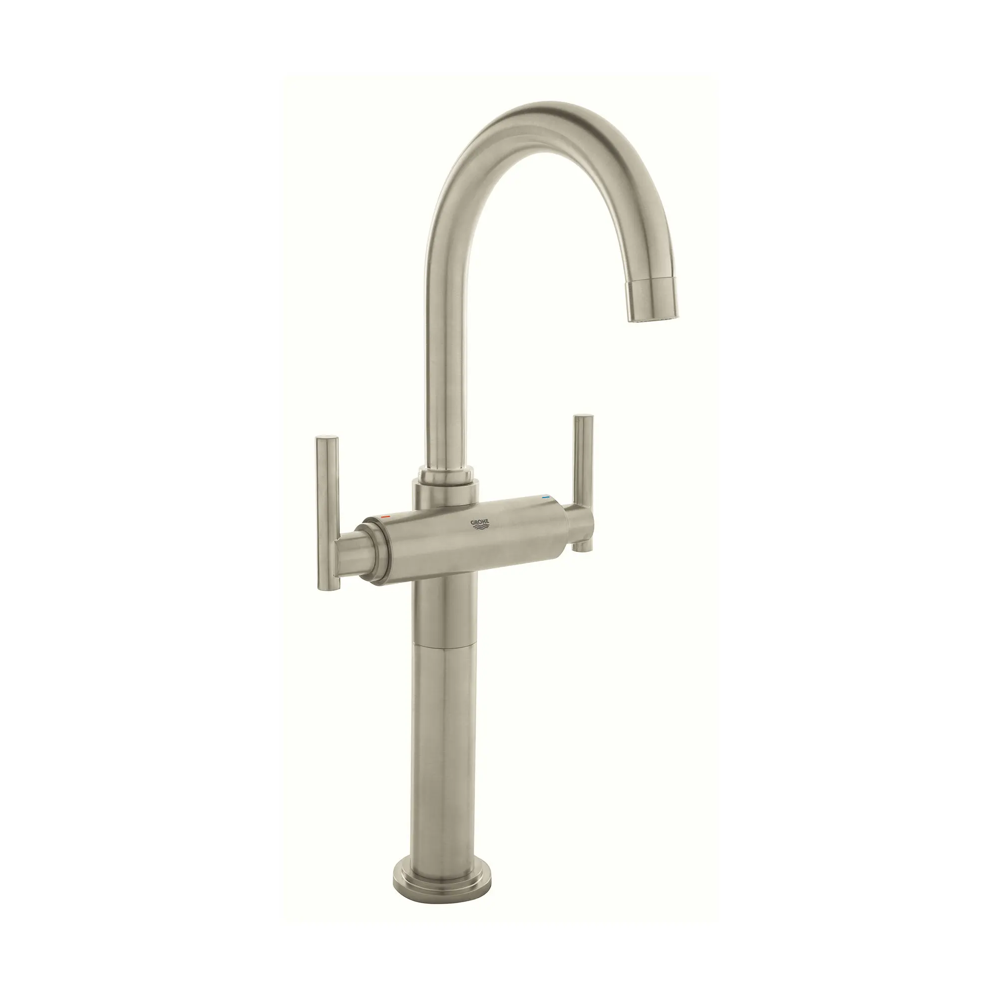 2-Handle Single-Hole High Arc Vessel Bathroom Faucet - 1.5 GPM - Image 3