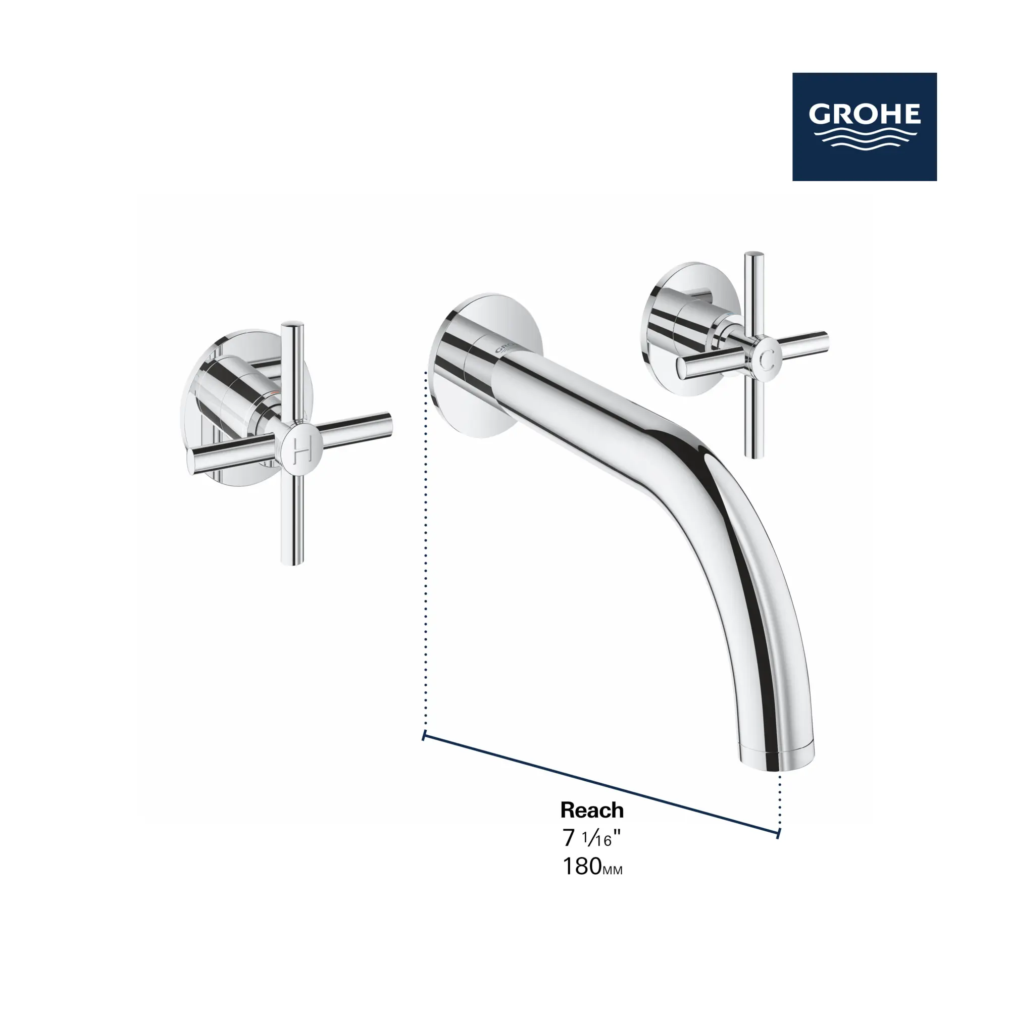2-Handle Wall-Mount Faucet 1.2 GPM - Image 11