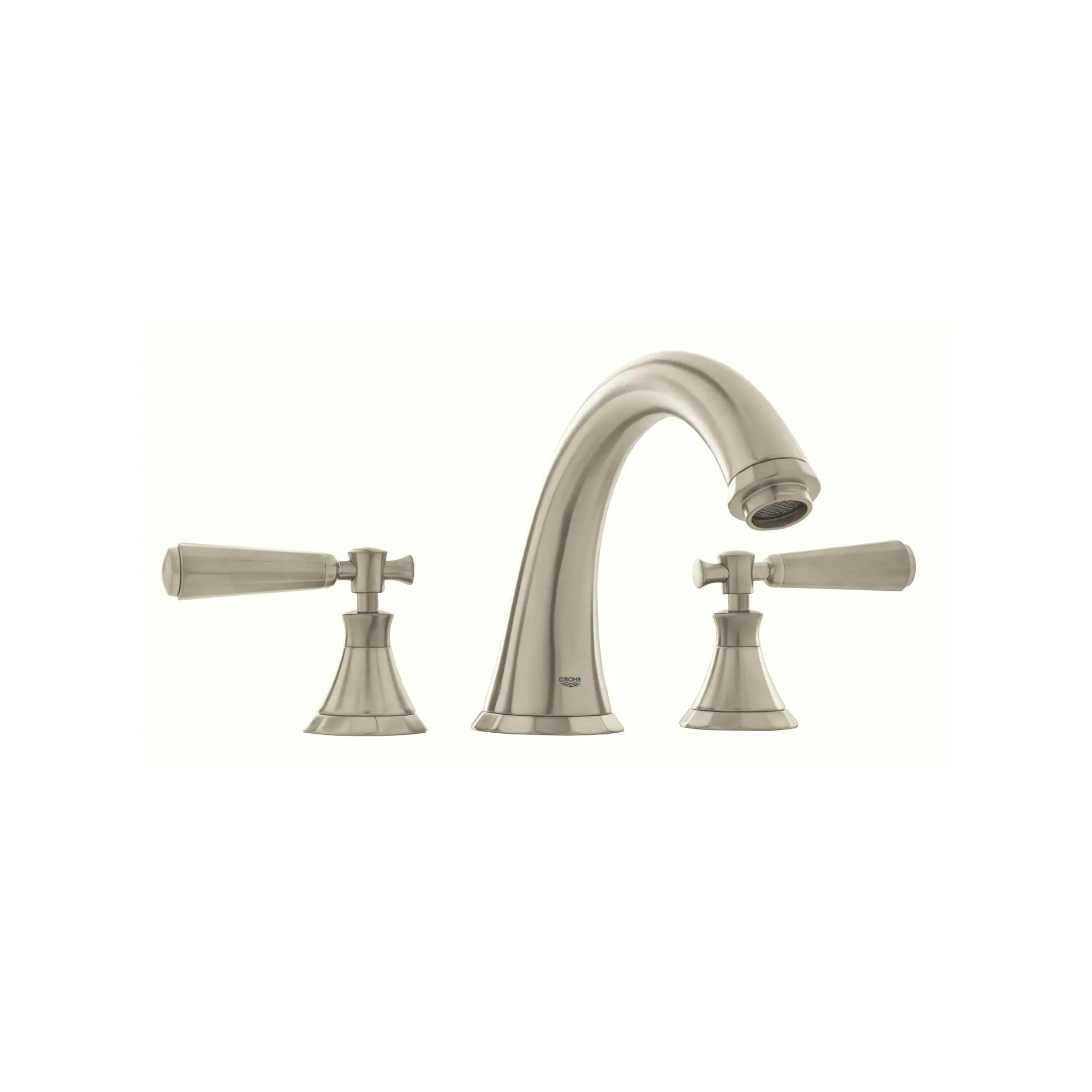 3-Hole 2-Handle Deck Mount Roman Tub Faucet with Hand Shower - Image 2