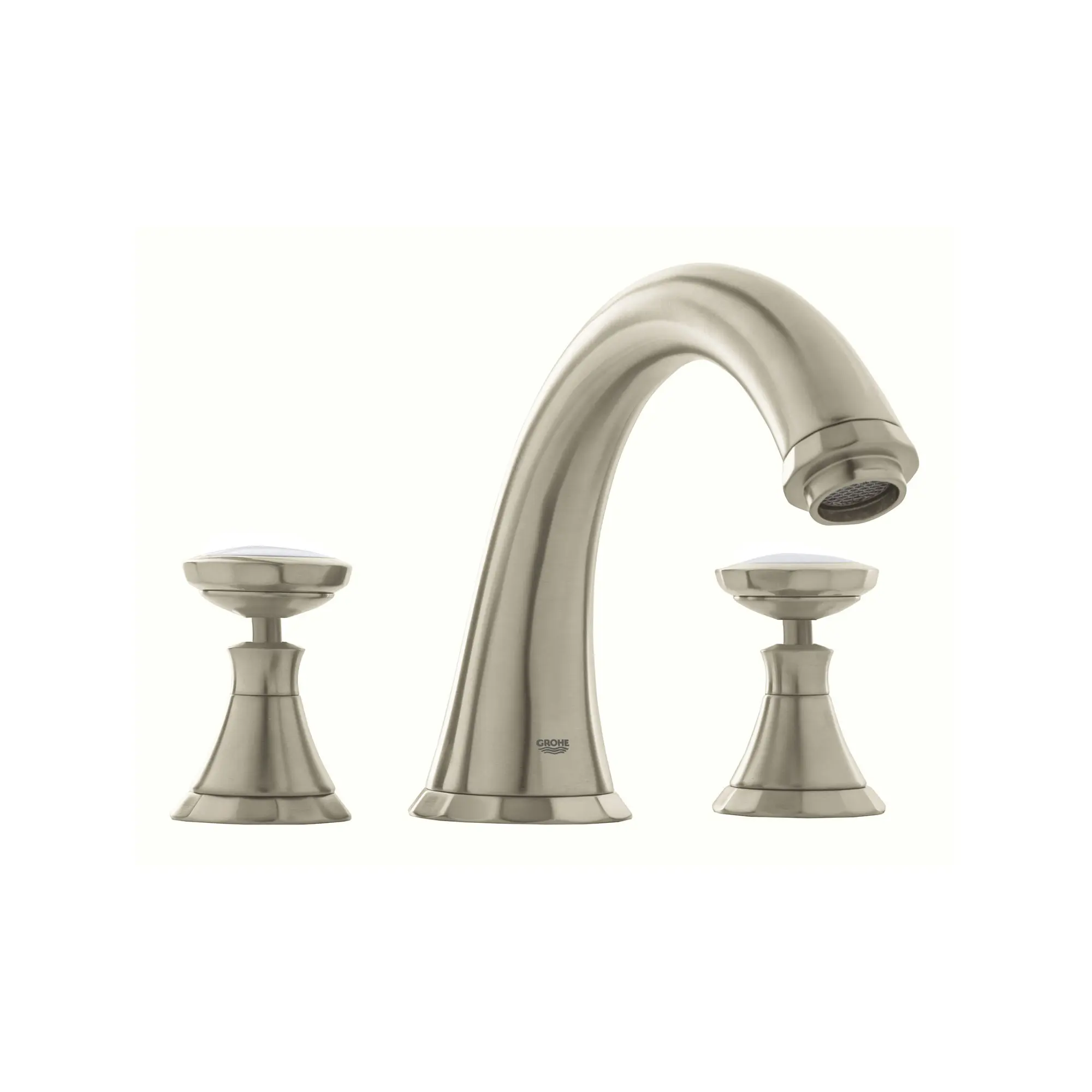3-Hole 2-Handle Deck Mount Roman Tub Faucet with Hand Shower - Image 3