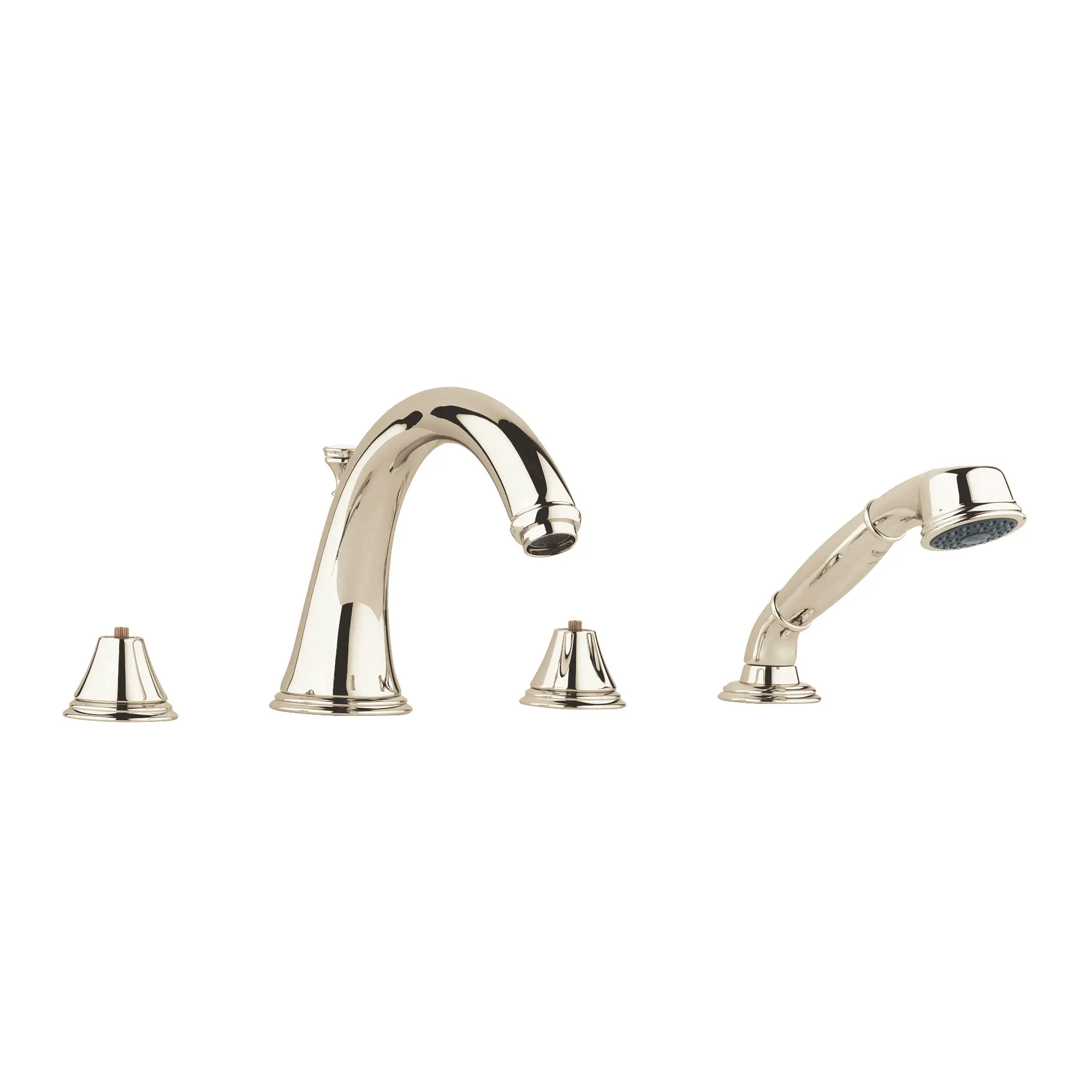 4-Hole 2-Handle Deck Mount Roman Tub Faucet with 1.75 GPM Hand Shower - Image 11