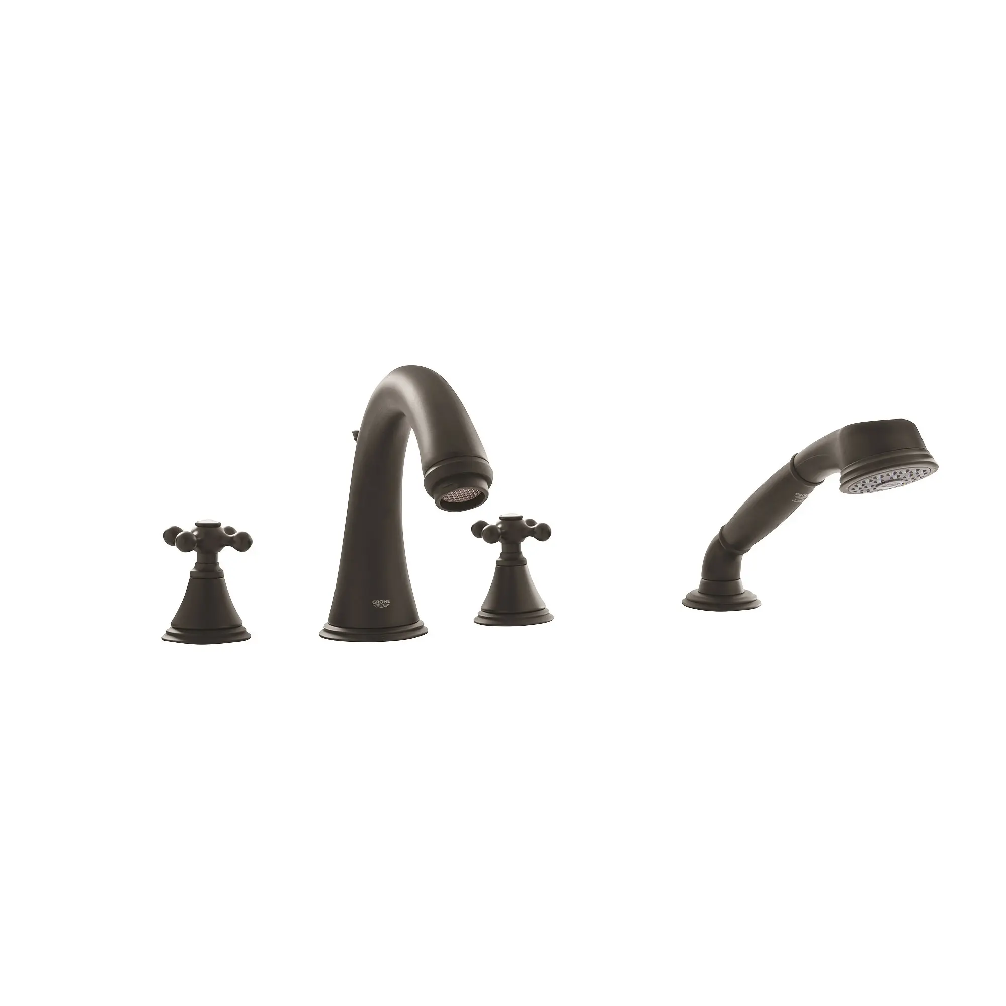 4-Hole 2-Handle Deck Mount Roman Tub Faucet with 1.75 GPM Hand Shower - Image 5