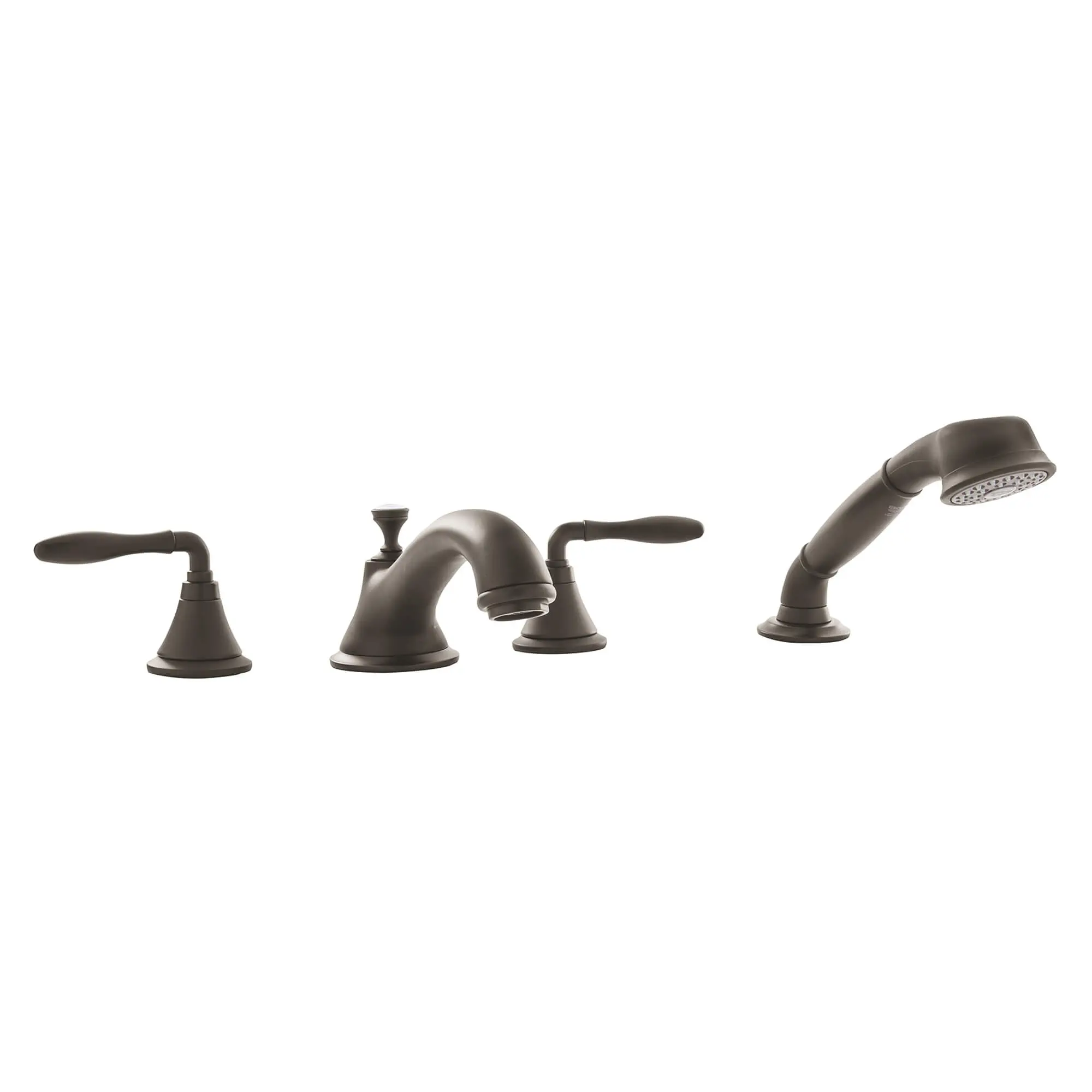 4-Hole 2-Handle Deck Mount Roman Tub Faucet with 1.75 GPM Hand Shower - Image 2