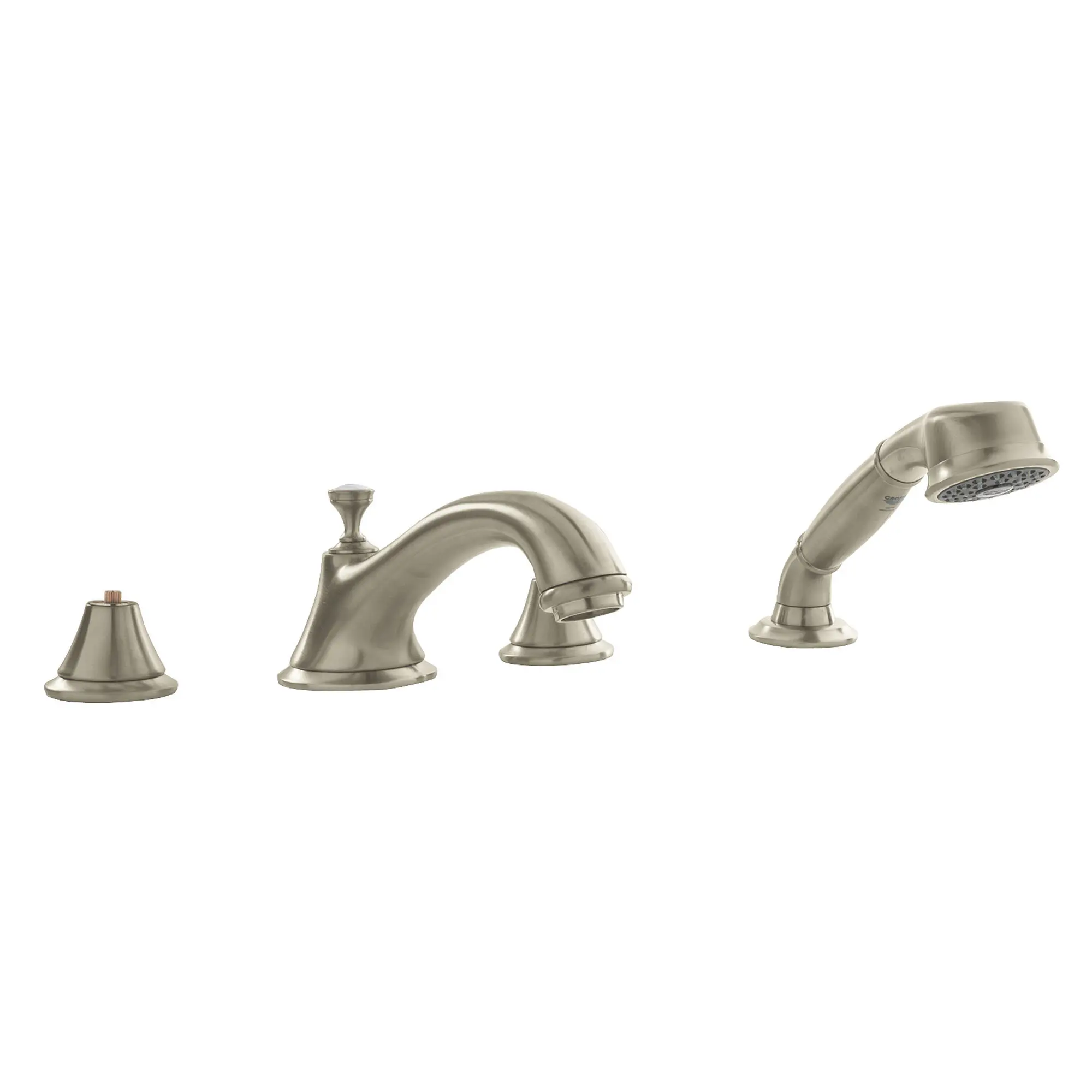 4-Hole 2-Handle Deck Mount Roman Tub Faucet with 2.5 GPM Hand Shower - Image 13