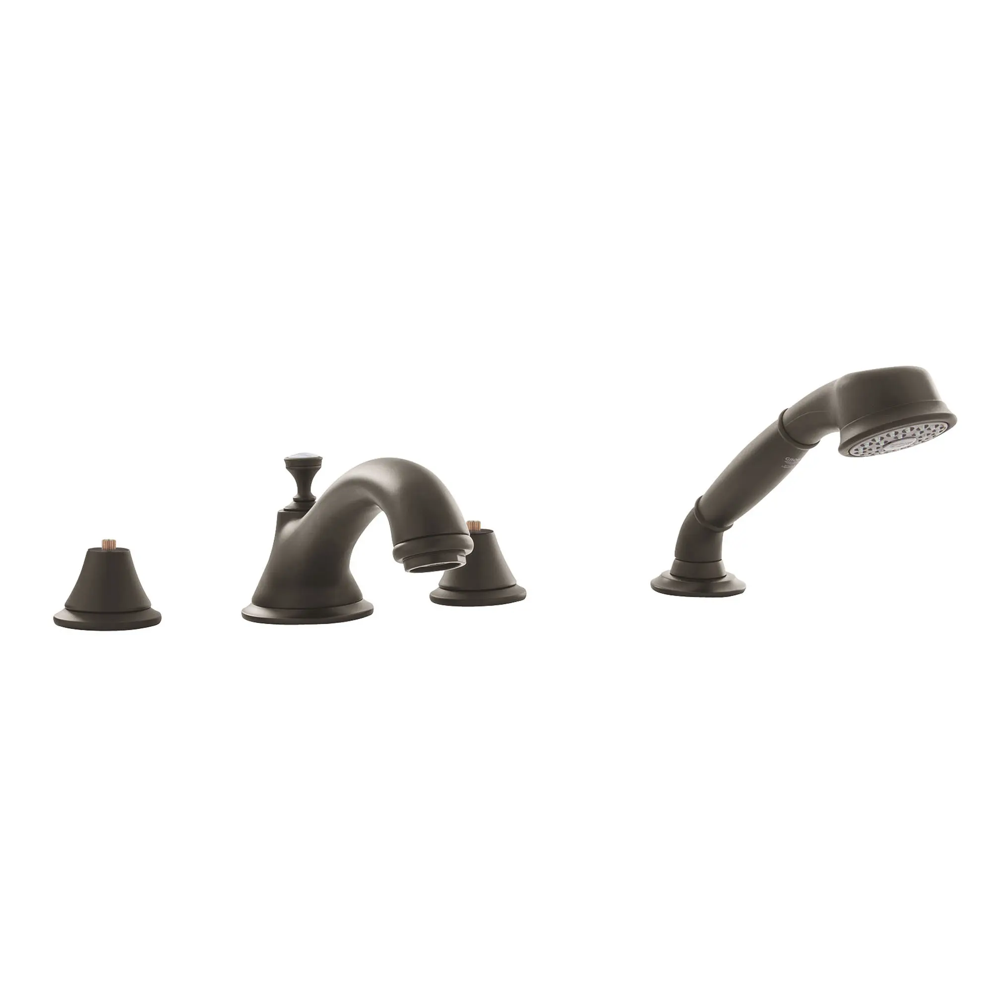 4-Hole 2-Handle Deck Mount Roman Tub Faucet with 2.5 GPM Hand Shower - Image 4