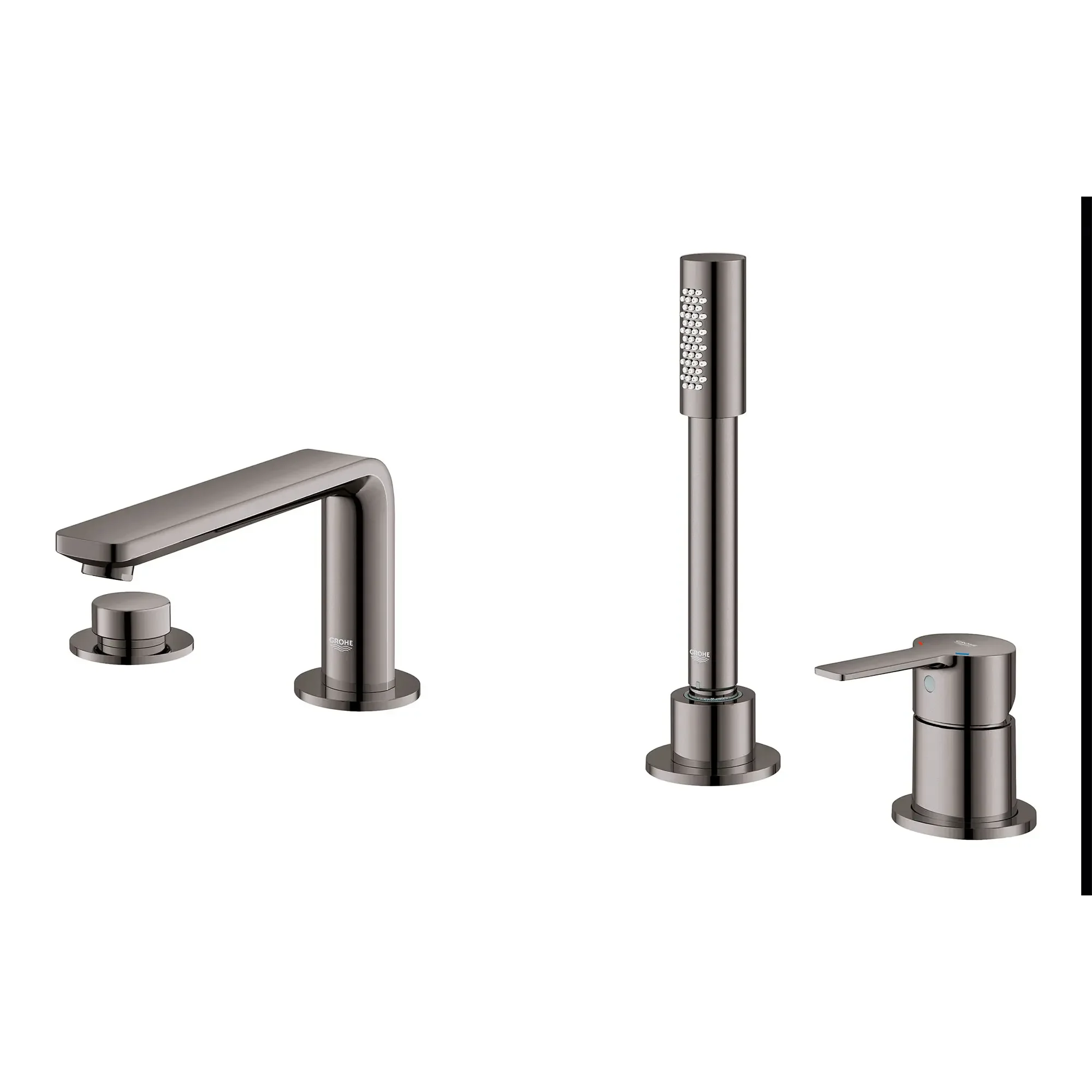 4-Hole Single-Handle Deck Mount Roman Tub Faucet with 1.75 GPM (6.6 L/min) Hand Shower - Image 14
