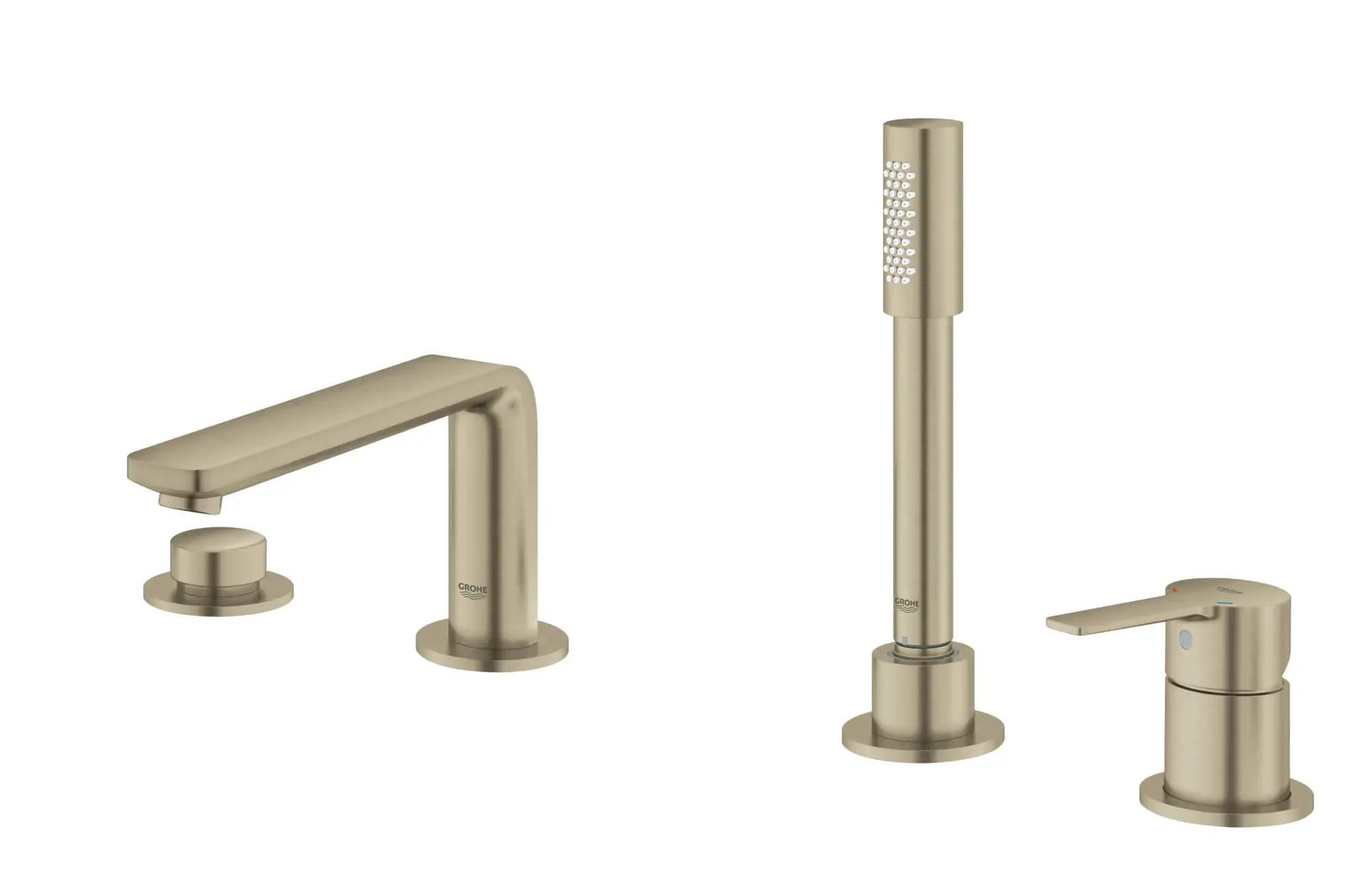 4-Hole Single-Handle Deck Mount Roman Tub Faucet with 1.75 GPM (6.6 L/min) Hand Shower - Image 19