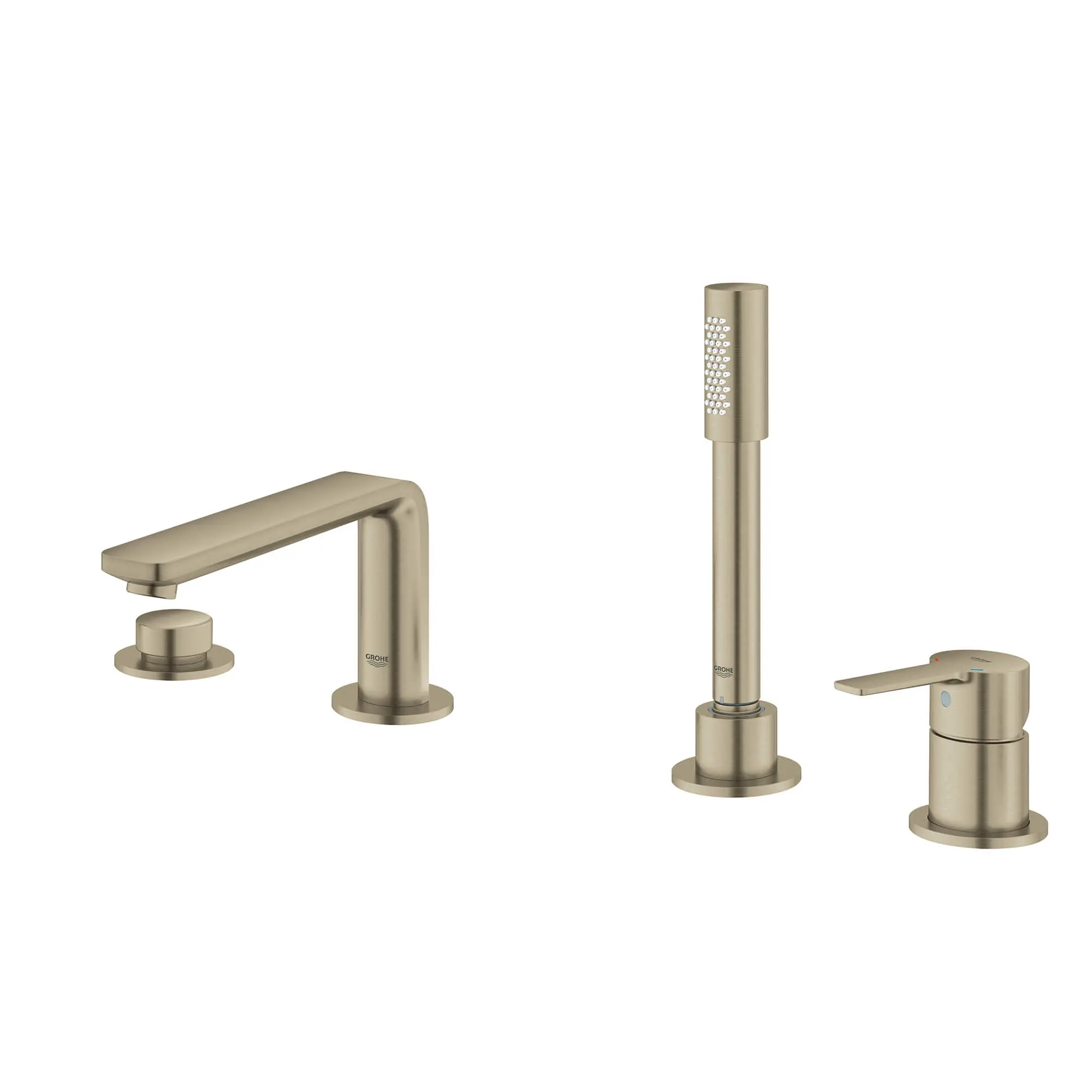 4-Hole Single-Handle Deck Mount Roman Tub Faucet with 1.75 GPM (6.6 L/min) Hand Shower - Image 24