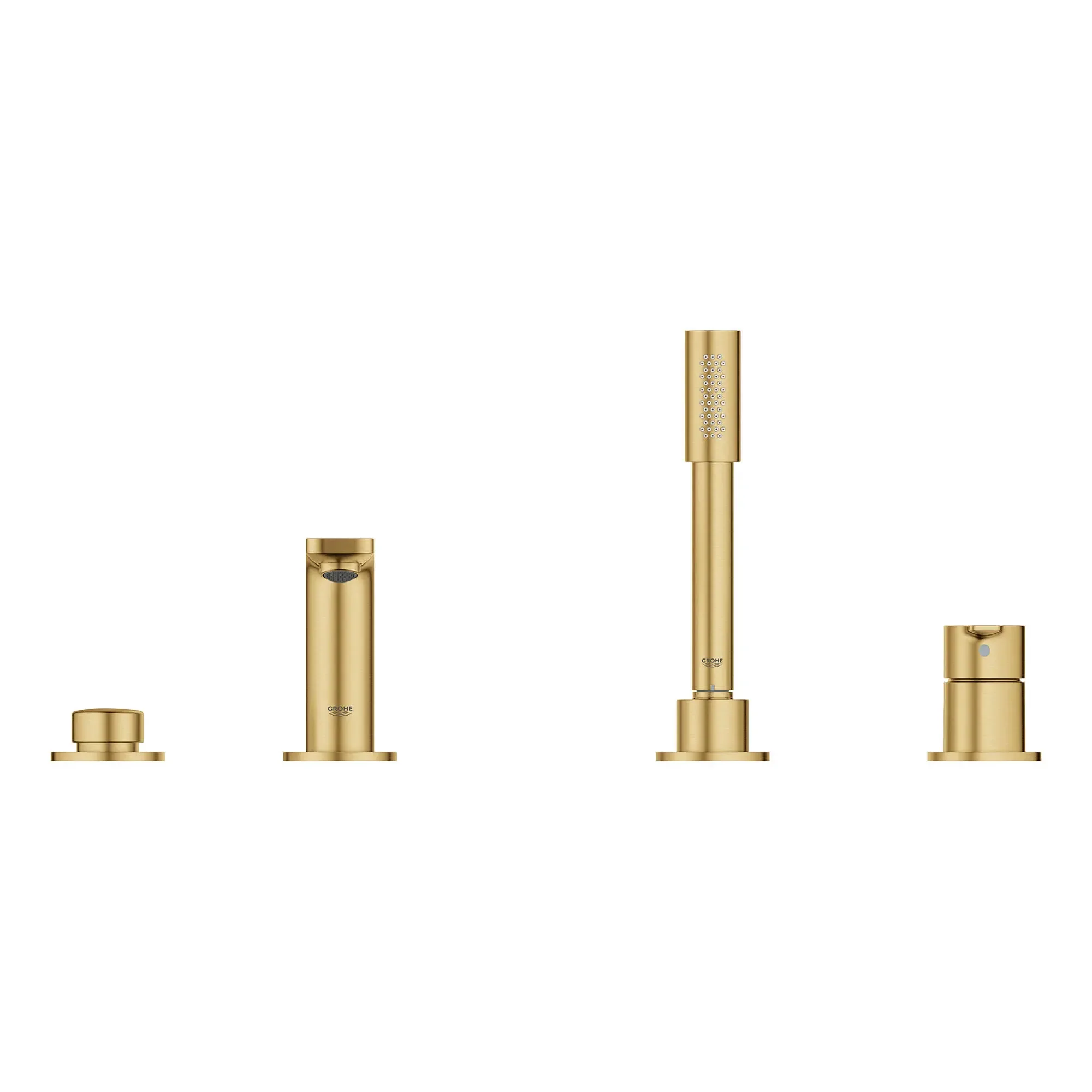 4-Hole Single-Handle Deck Mount Roman Tub Faucet with 1.75 GPM (6.6 L/min) Hand Shower - Image 33