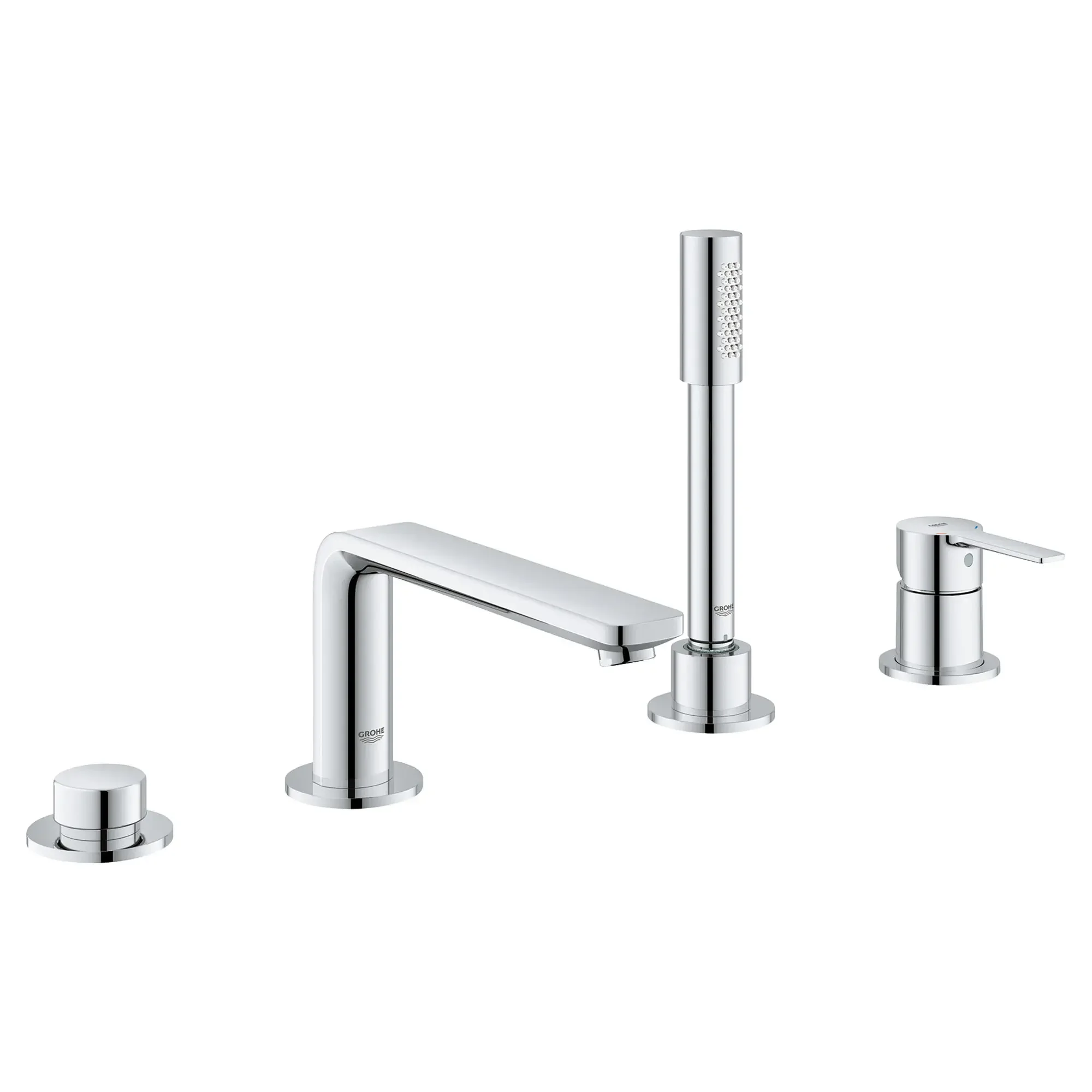 4-Hole Single-Handle Deck Mount Roman Tub Faucet with 1.75 GPM (6.6 L/min) Hand Shower - Image 4