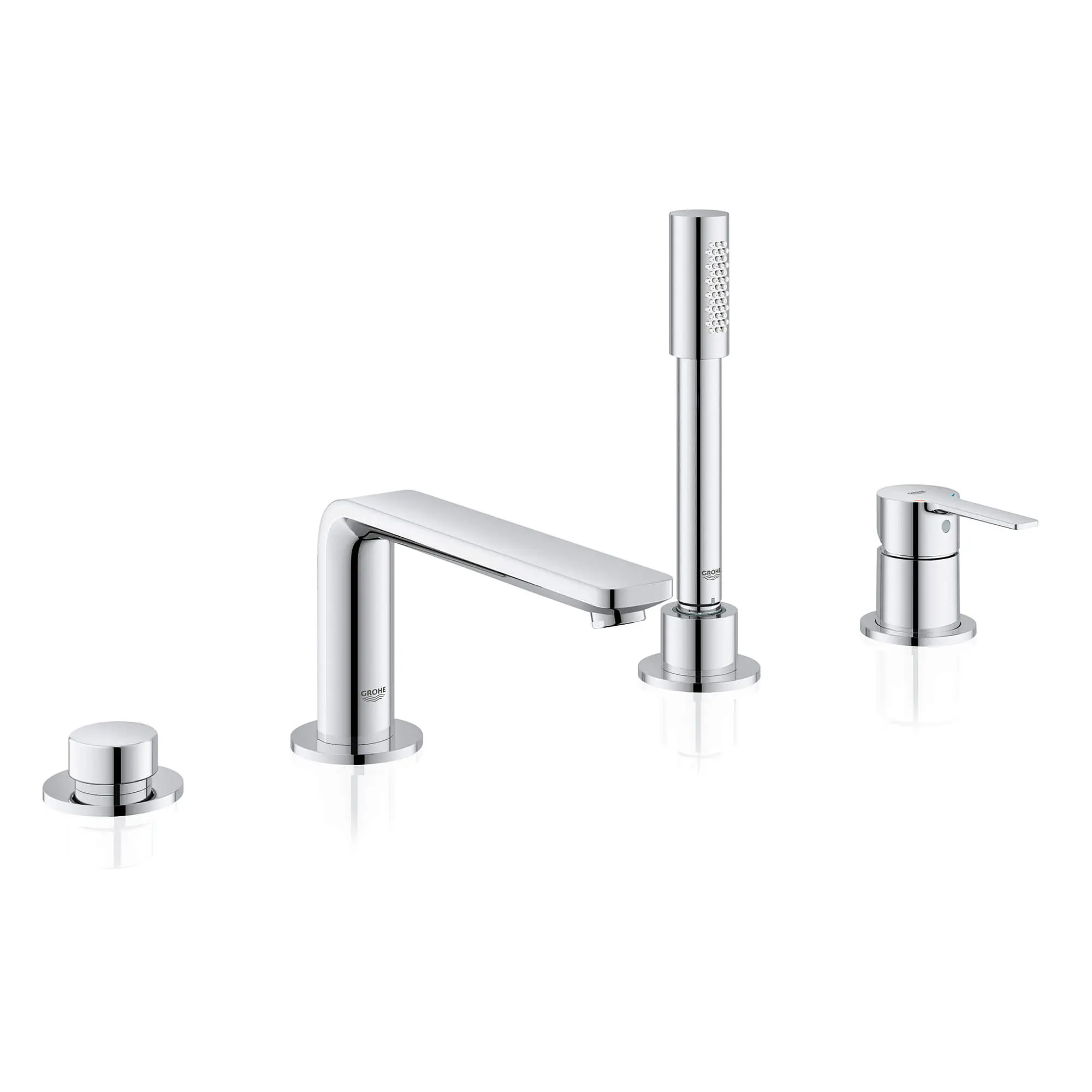 4-Hole Single-Handle Deck Mount Roman Tub Faucet with 1.75 GPM (6.6 L/min) Hand Shower - Image 7