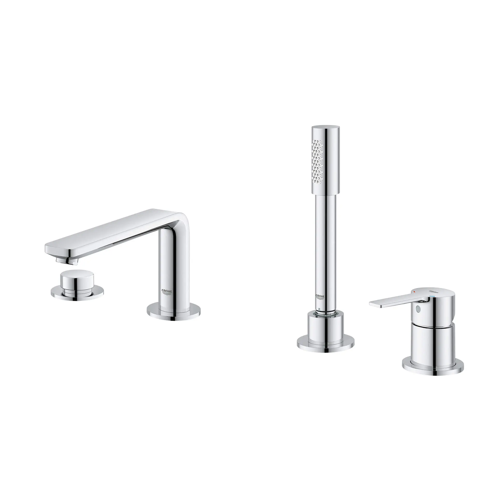 4-Hole Single-Handle Deck Mount Roman Tub Faucet with 1.75 GPM (6.6 L/min) Hand Shower - Image 9