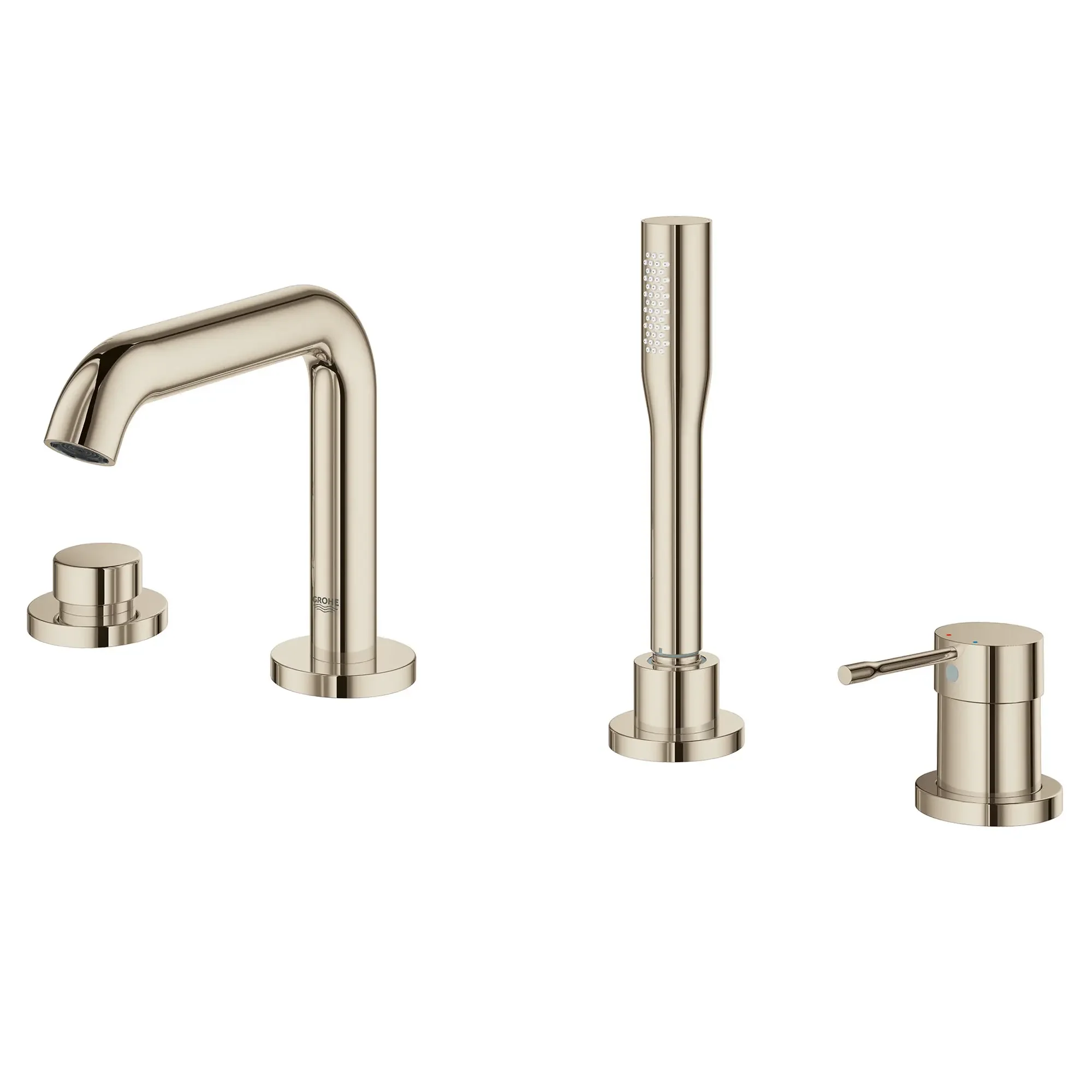 4-Hole Single-Handle Deck Mount Roman Tub Faucet with 1.75 GPM (6.6 L/min) Hand Shower - Image 20