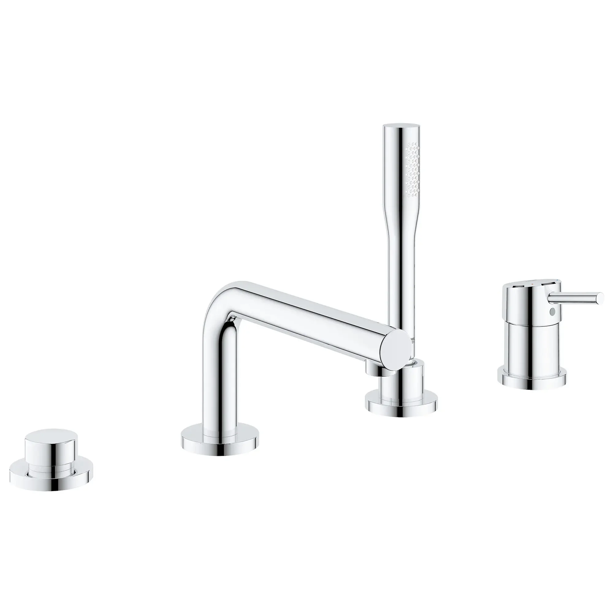 4-Hole Single-Handle Deck Mount Roman Tub Faucet with 1.75 GPM (6.6 L/min) Hand Shower - Image 7