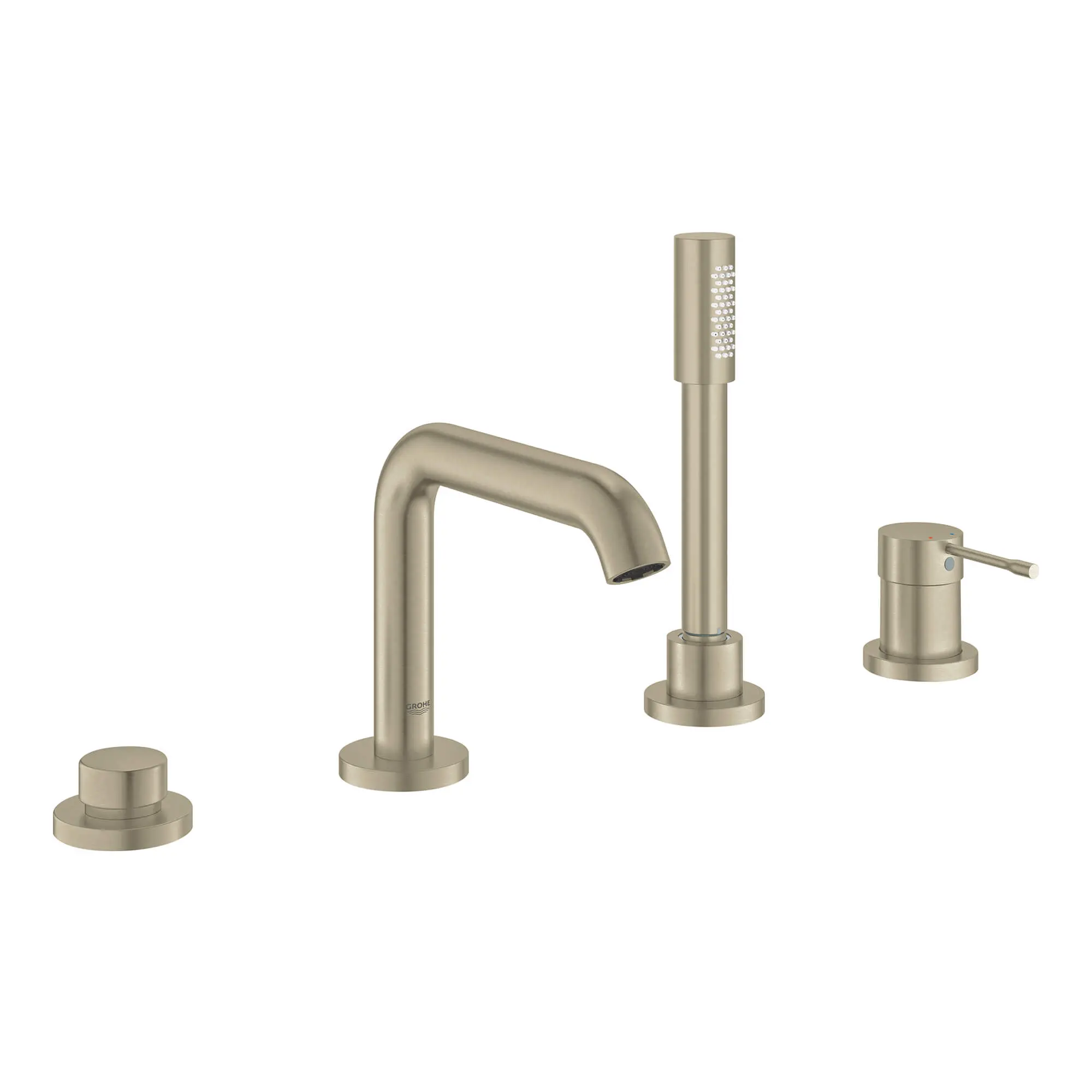 4-Hole Single-Handle Deck Mount Roman Tub Faucet with 2.0 GPM Hand Shower - Image 2