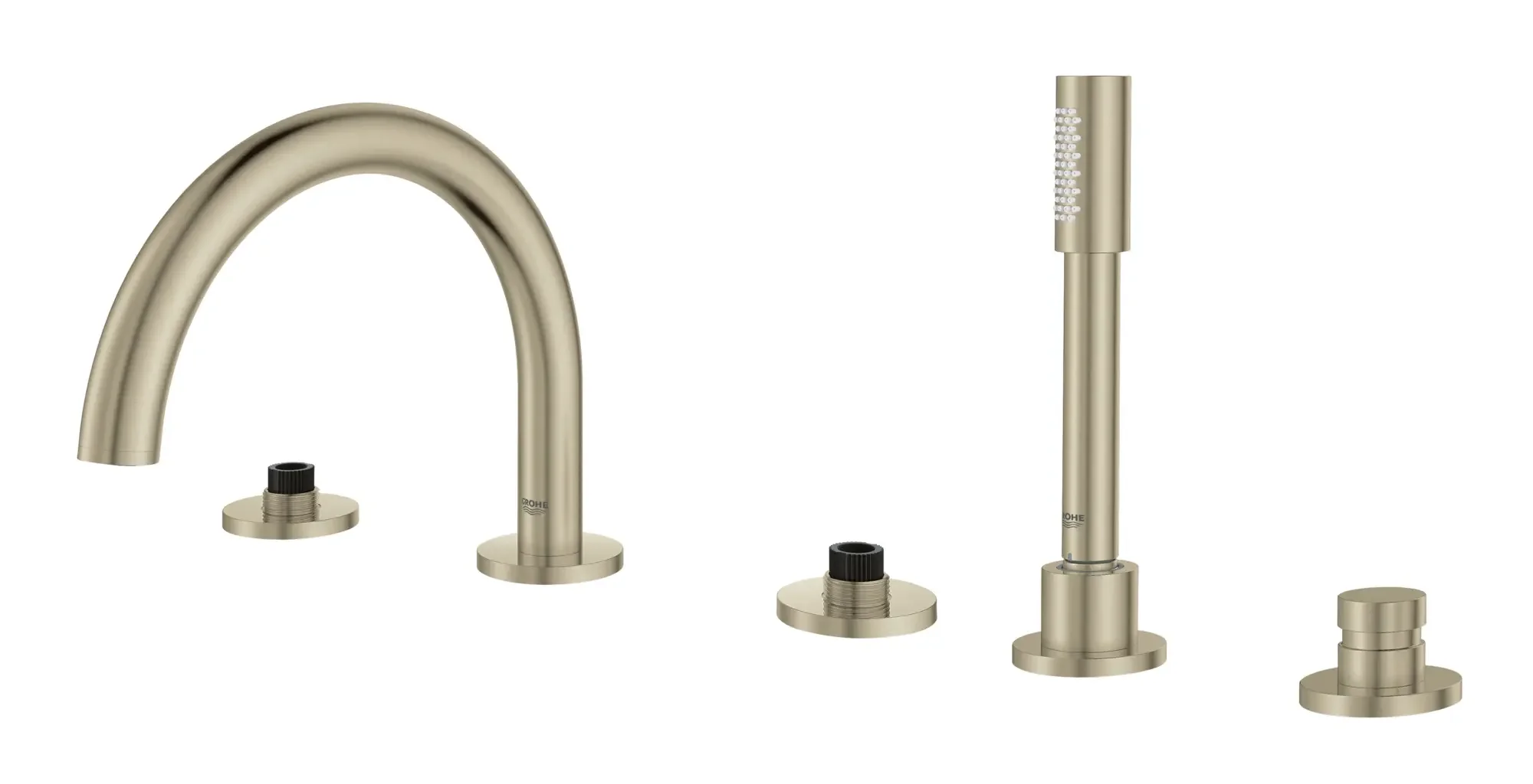 5-Hole 2-Handle Deck Mount Roman Tub Faucet with 1.75 GPM Hand Shower - Image 16