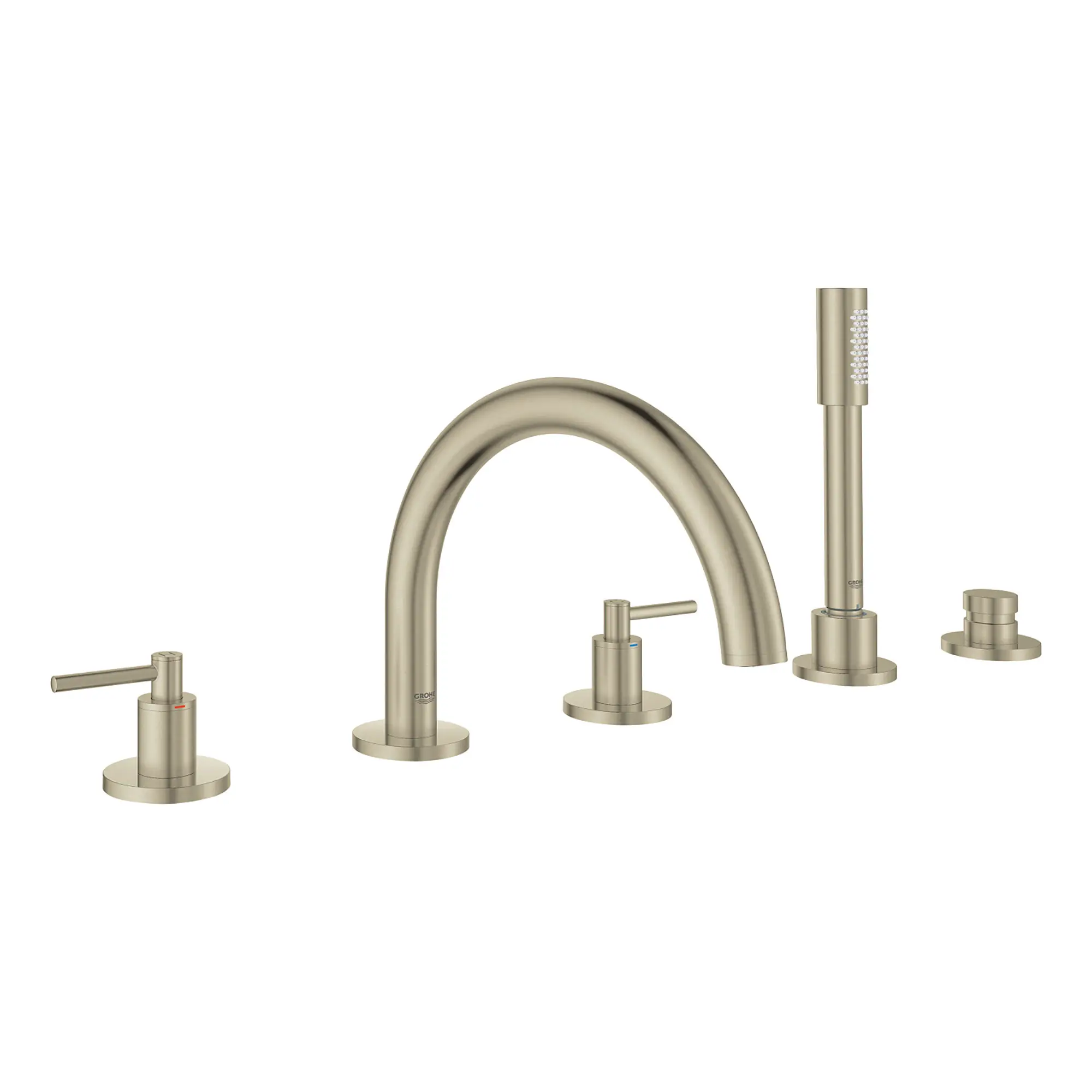 5-Hole 2-Handle Deck Mount Roman Tub Faucet with 1.75 GPM Hand Shower - Image 25