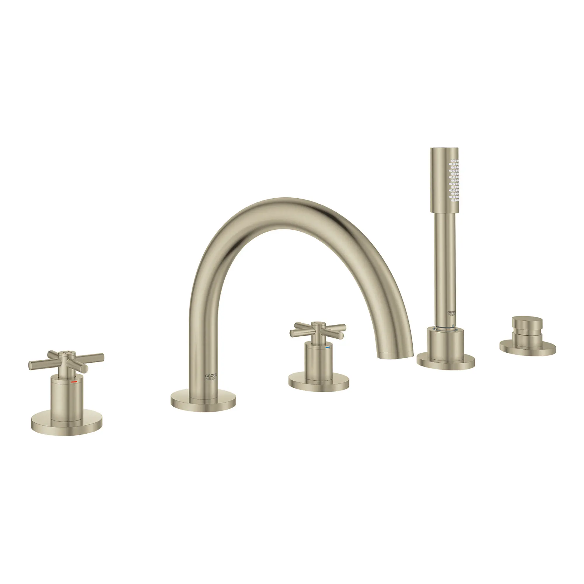 5-Hole 2-Handle Deck Mount Roman Tub Faucet with 1.75 GPM Hand Shower - Image 26