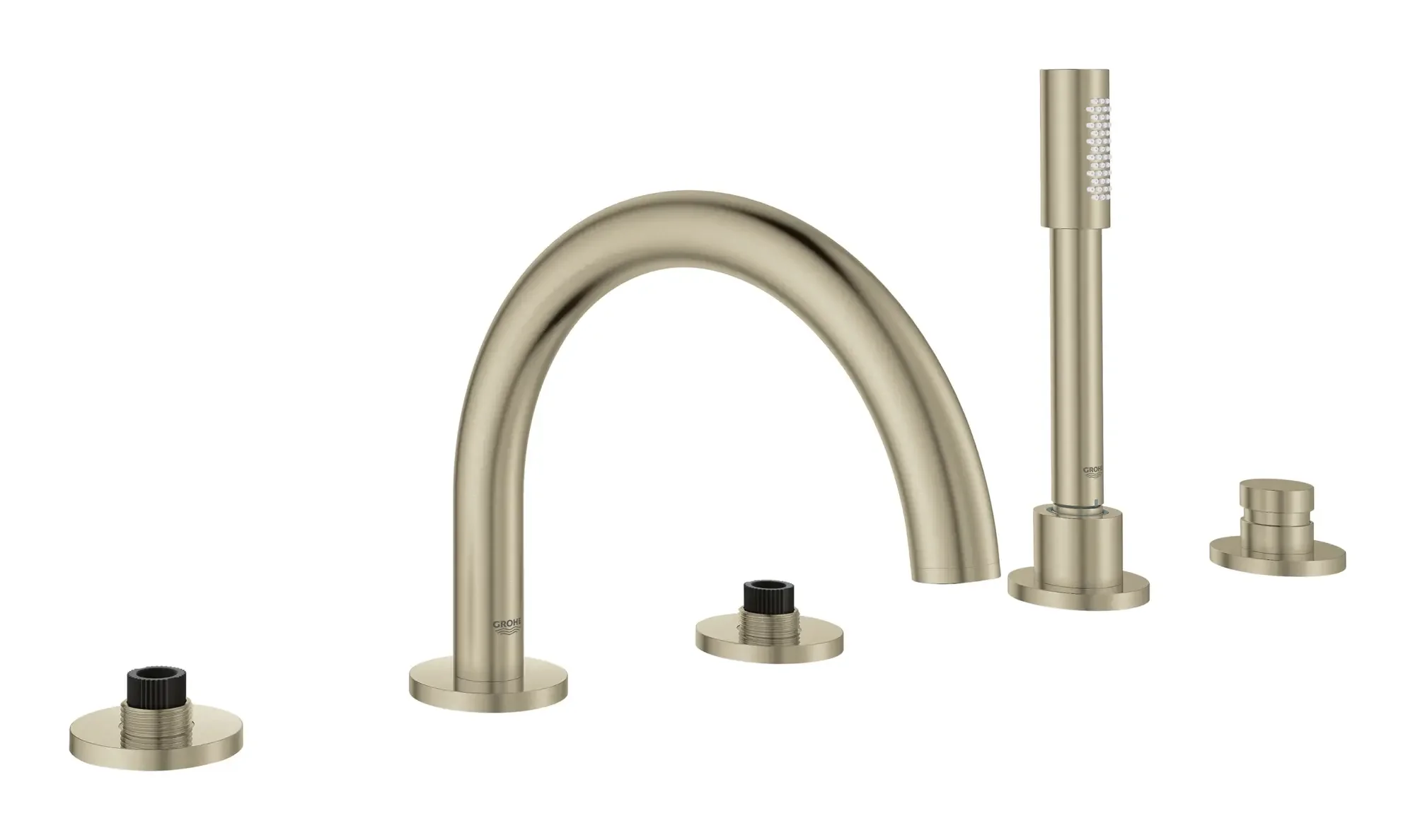 5-Hole 2-Handle Deck Mount Roman Tub Faucet with 1.75 GPM Hand Shower - Image 27