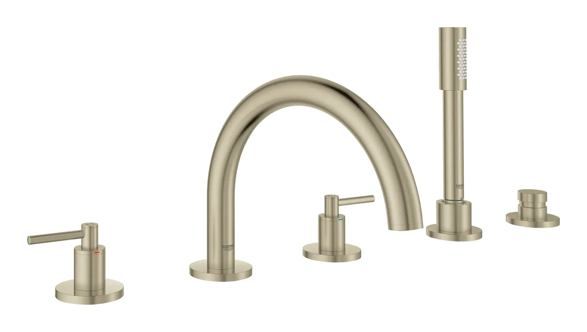 5-Hole 2-Handle Deck Mount Roman Tub Faucet with 1.75 GPM Hand Shower - Image 38