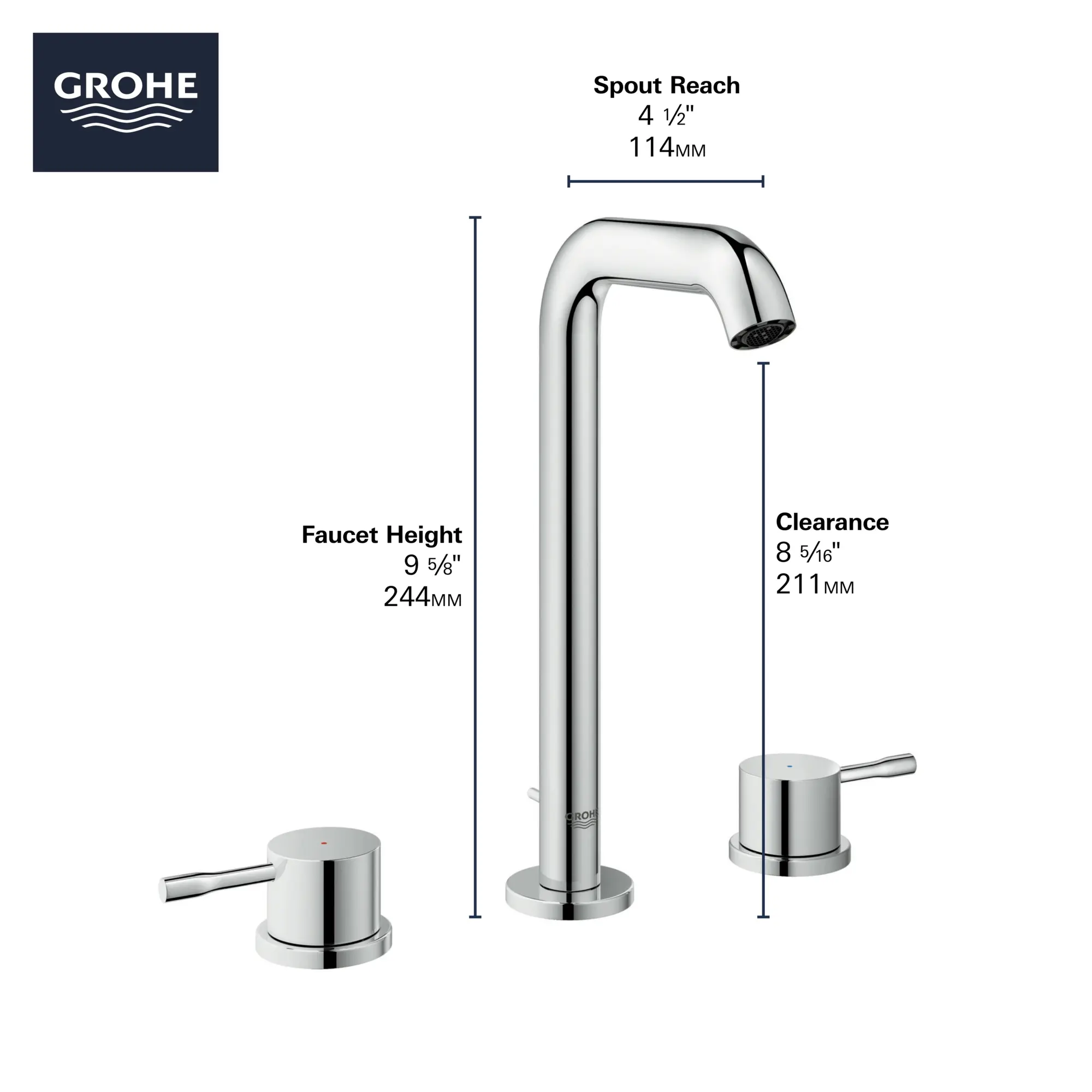 8-inch Widespread 2-Handle L-Size Bathroom Faucet 1.2 GPM - Image 4