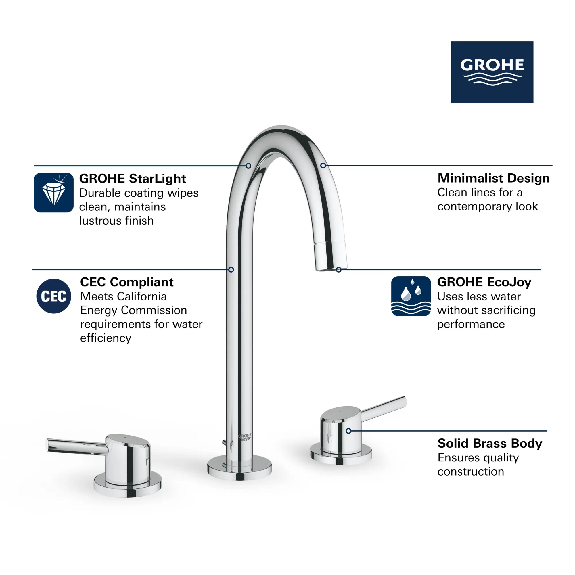 8-inch Widespread 2-Handle L-Size Bathroom Faucet, 1.2 GPM (4.5 L/min) - Image 5