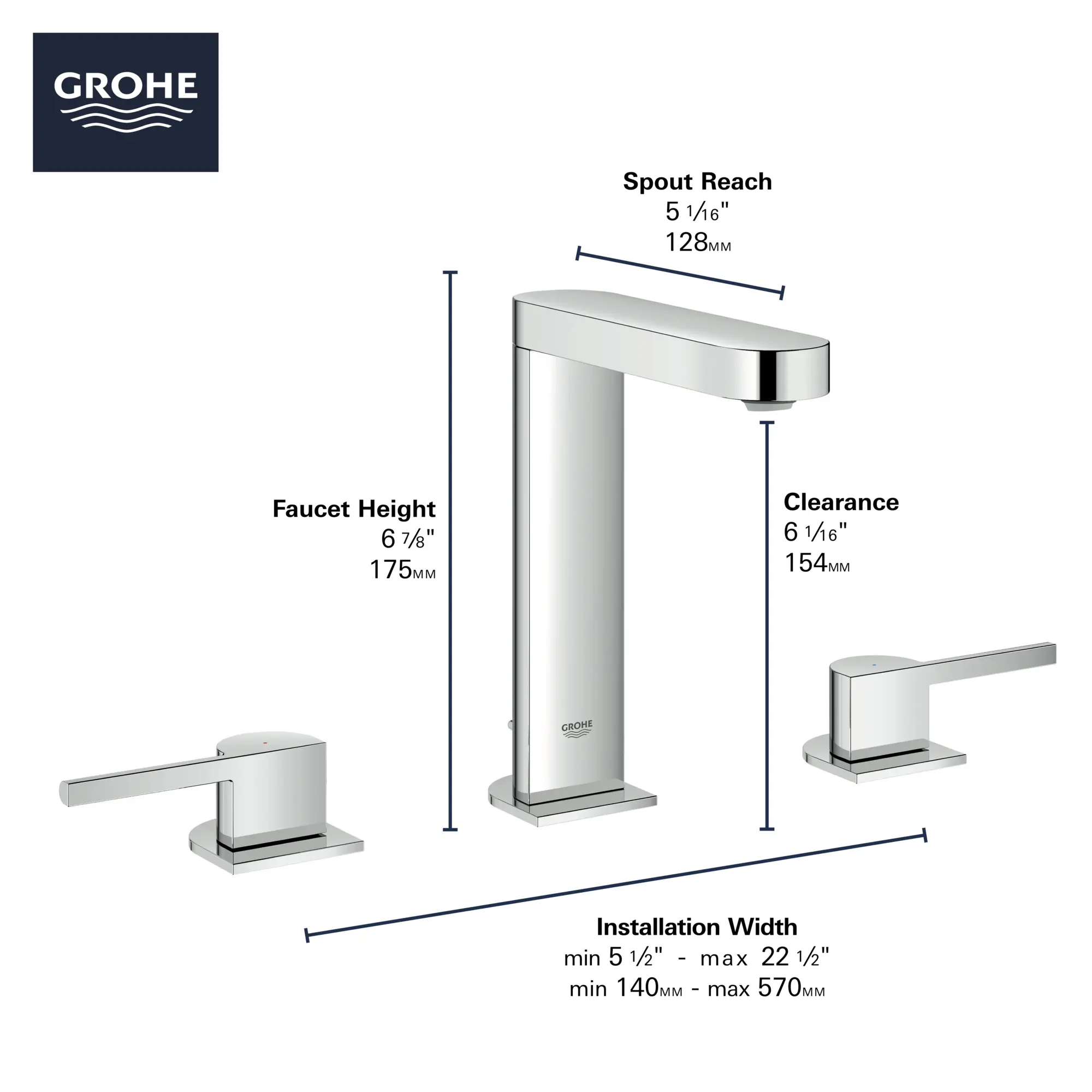 8-inch Widespread 2-Handle L-Size Bathroom Faucet, 1.2 GPM (4.5 L/min) - Image 5