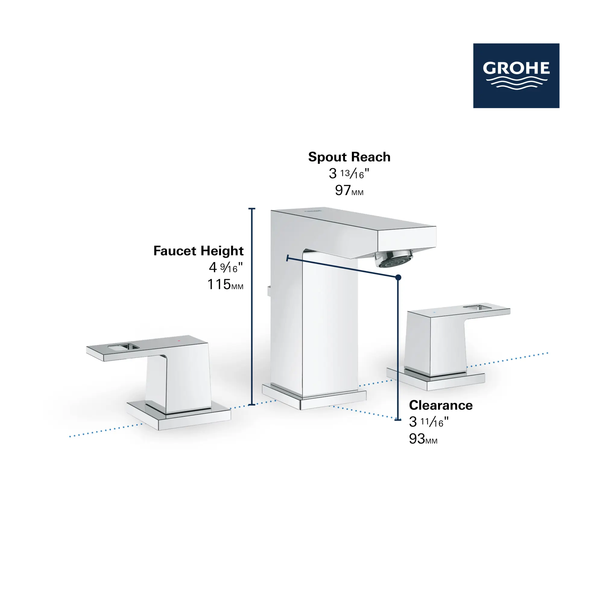 8-inch Widespread 2-Handle S-Size Bathroom Faucet, 1.2 GPM (4.5 L/min) - Image 5