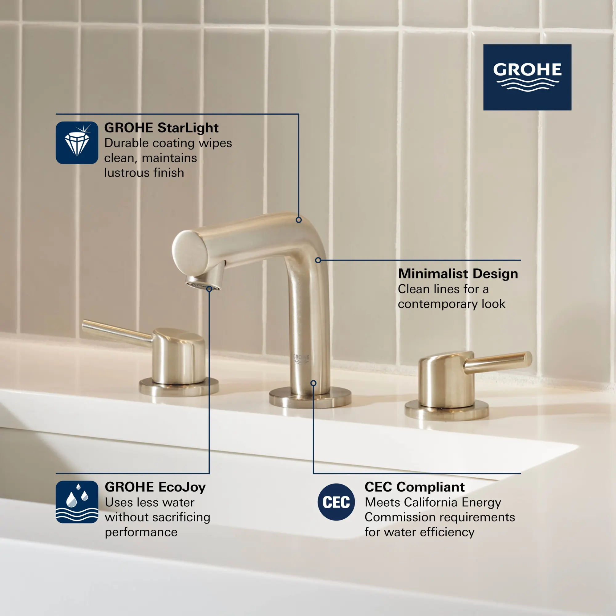 8-inch Widespread 2-Handle S-Size Bathroom Faucet, 1.2 GPM (4.5 L/min) - Image 6