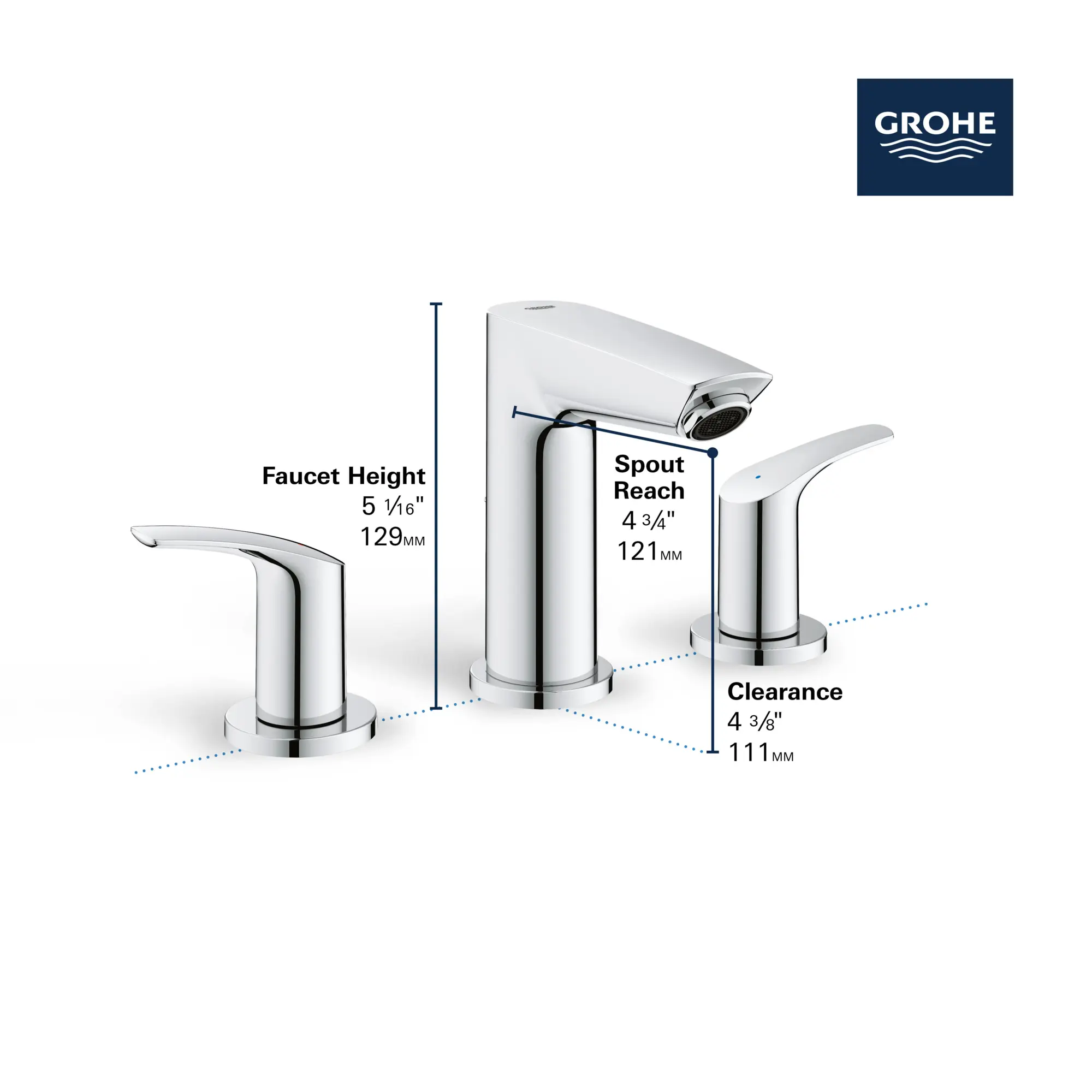 8-inch Widespread 2-Handle S-Size Bathroom Faucet, 1.2 GPM (4.5 L/min) - Image 8