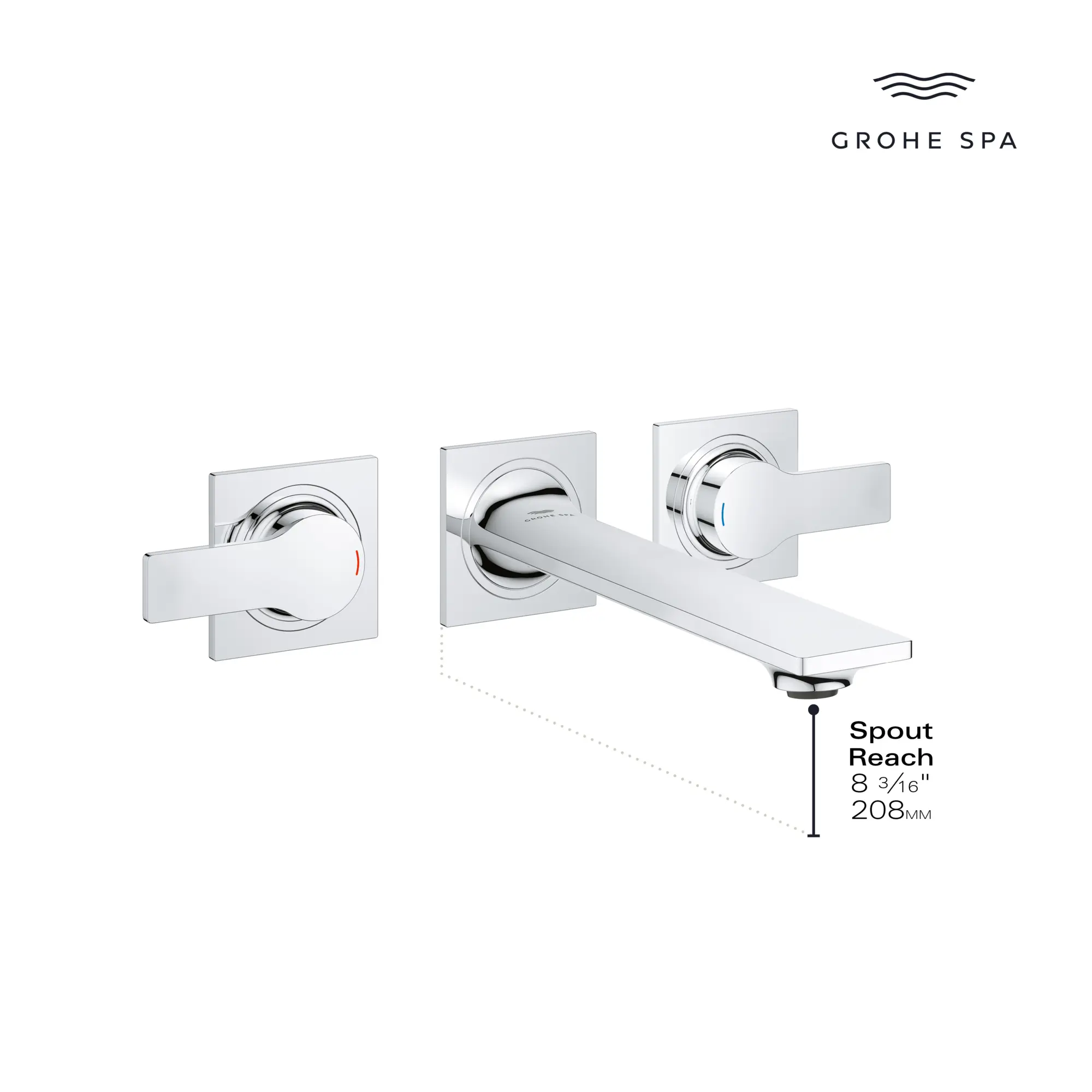 Allure 2-Handle Wall Mount Faucet, 1.2 GPM (4.5 L/min) - Image 7