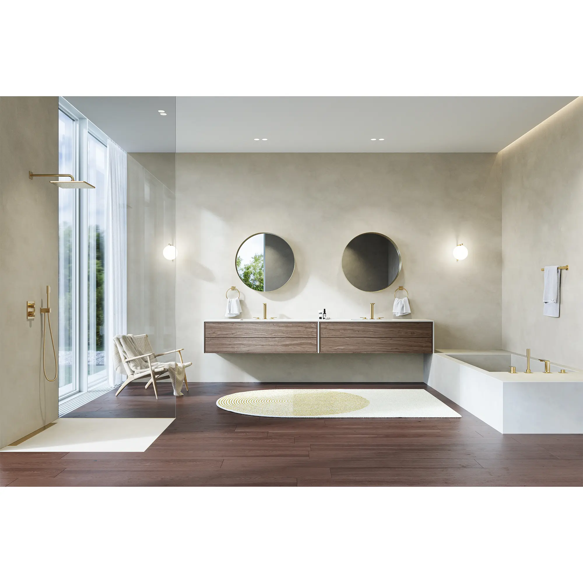 Allure 4-Hole Single-Handle Deck Mount Roman Tub Faucet with 1.75 GPM (6.6 L/min) Hand Shower - Image 15