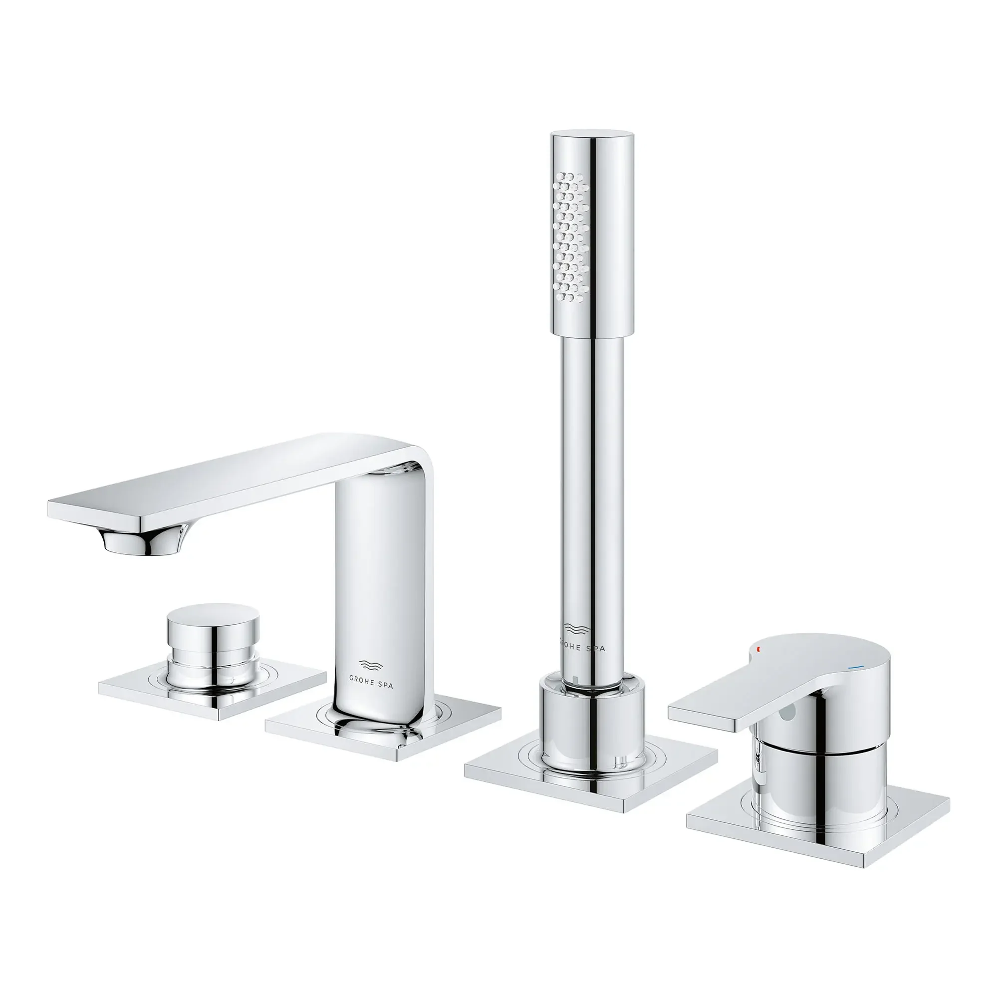Allure 4-Hole Single-Handle Deck Mount Roman Tub Faucet with 1.75 GPM (6.6 L/min) Hand Shower - Image 9
