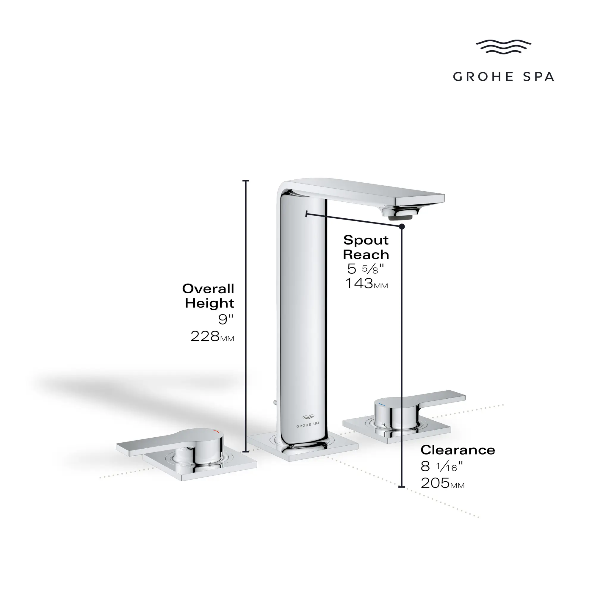 Allure 8-inch Widespread 2-Handle M-Size Bathroom Faucet, 1.2 GPM (4.5 L/min) - Image 7