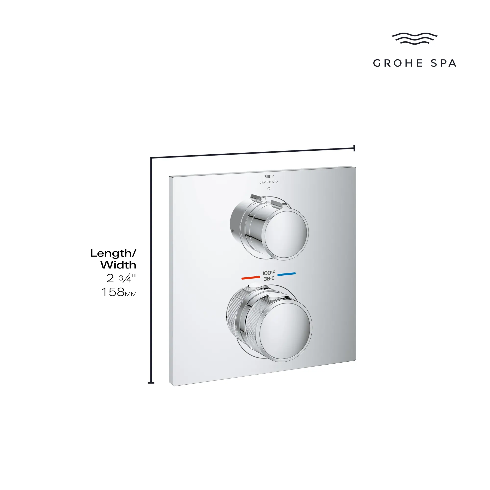 Allure Dual Function 2-Handle Thermostatic Valve Trim - Image 10