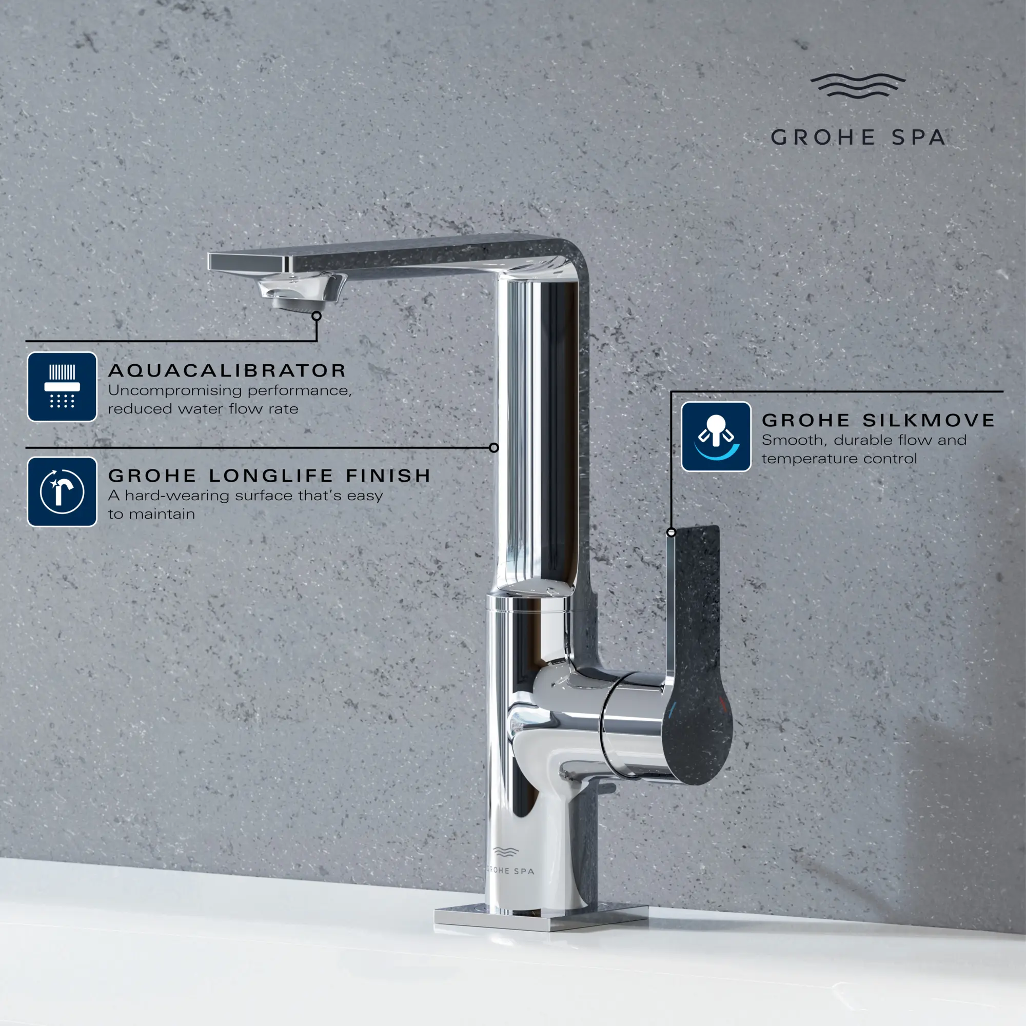 Allure Single-Hole Single-Handle L-Size Bathroom Faucet, 1.2 GPM (4.5 L/min) - Image 7