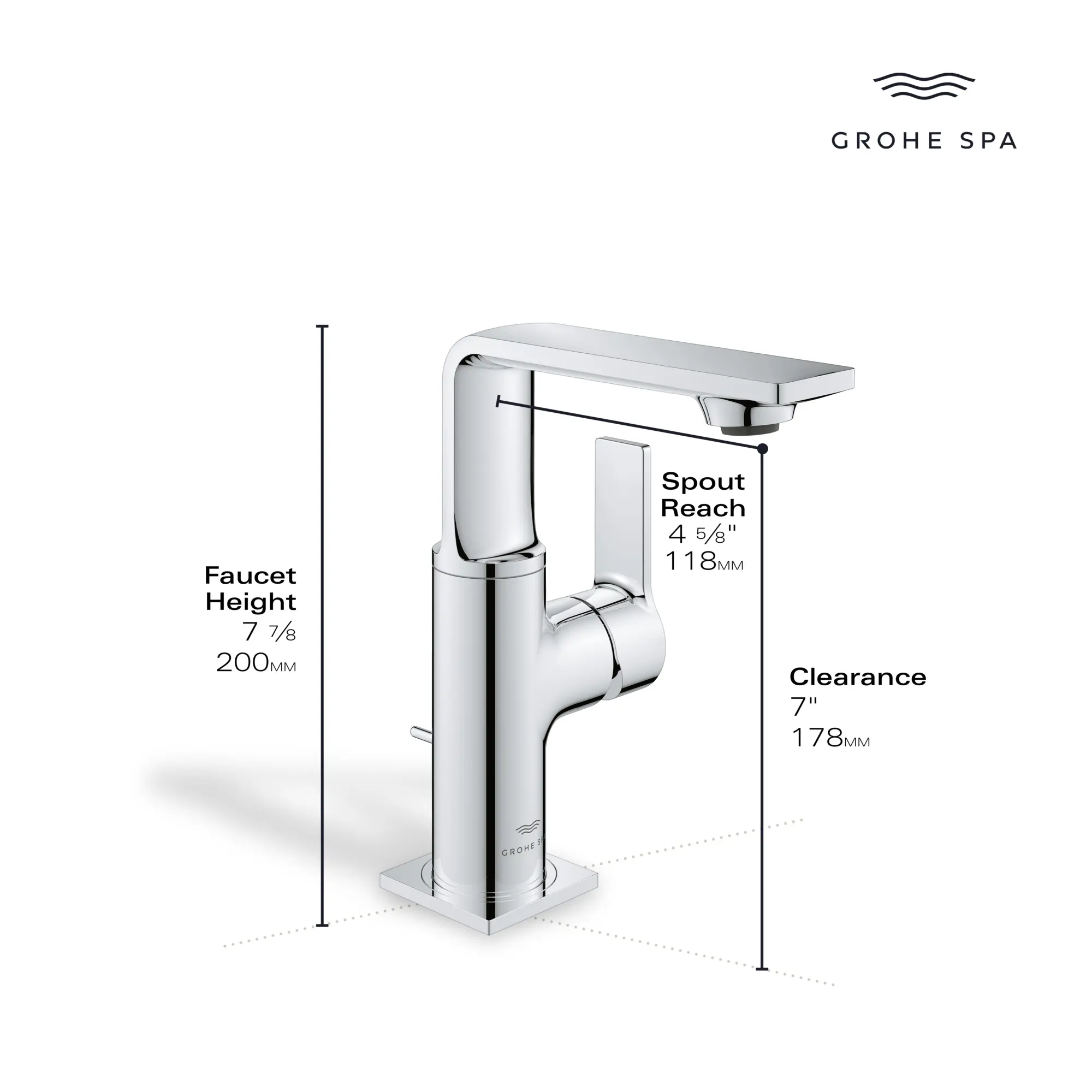 Allure Single-Hole Single-Handle M-Size Bathroom Faucet, 1.2 GPM (4.5 L/min) - Image 6