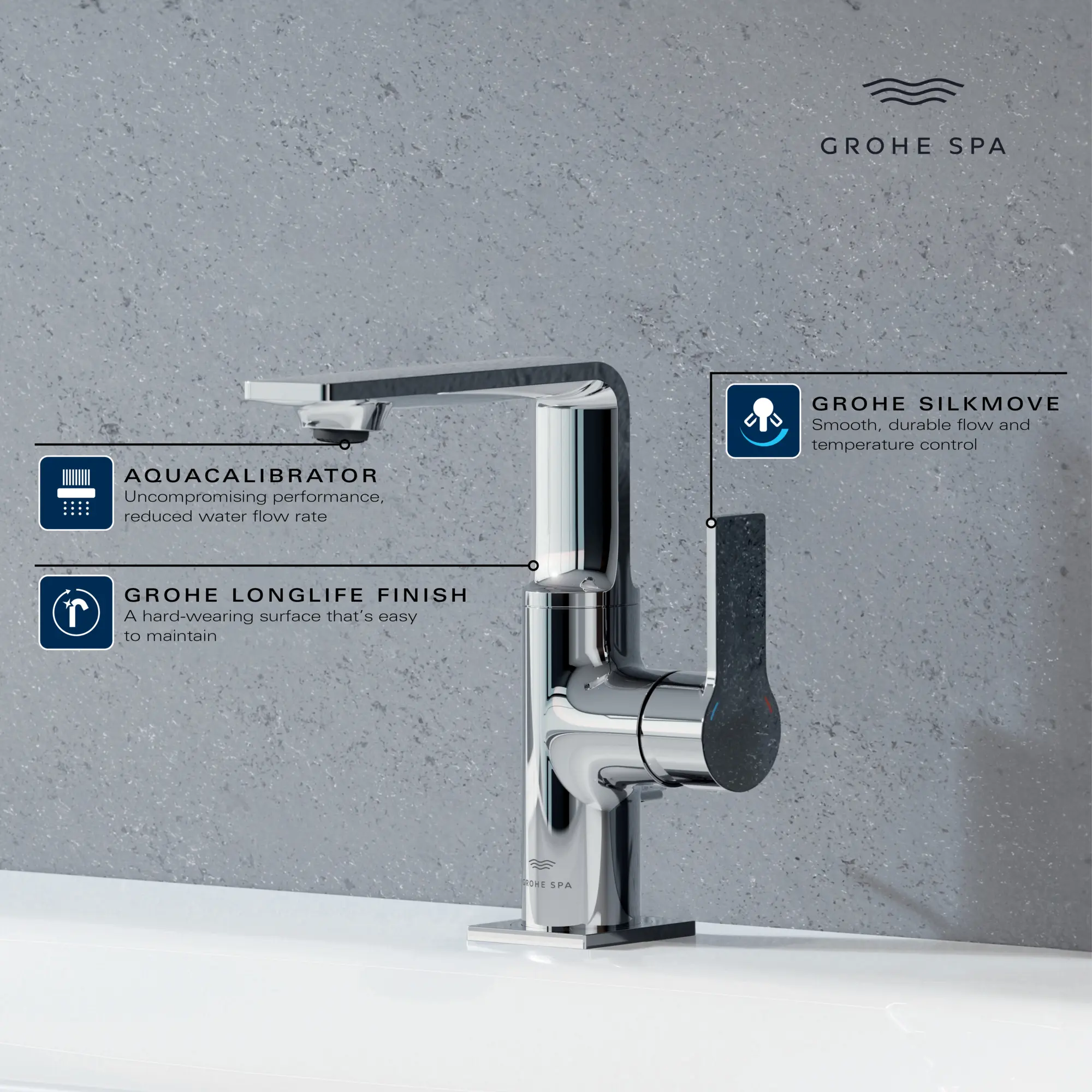 Allure Single-Hole Single-Handle M-Size Bathroom Faucet, 1.2 GPM (4.5 L/min) - Image 7