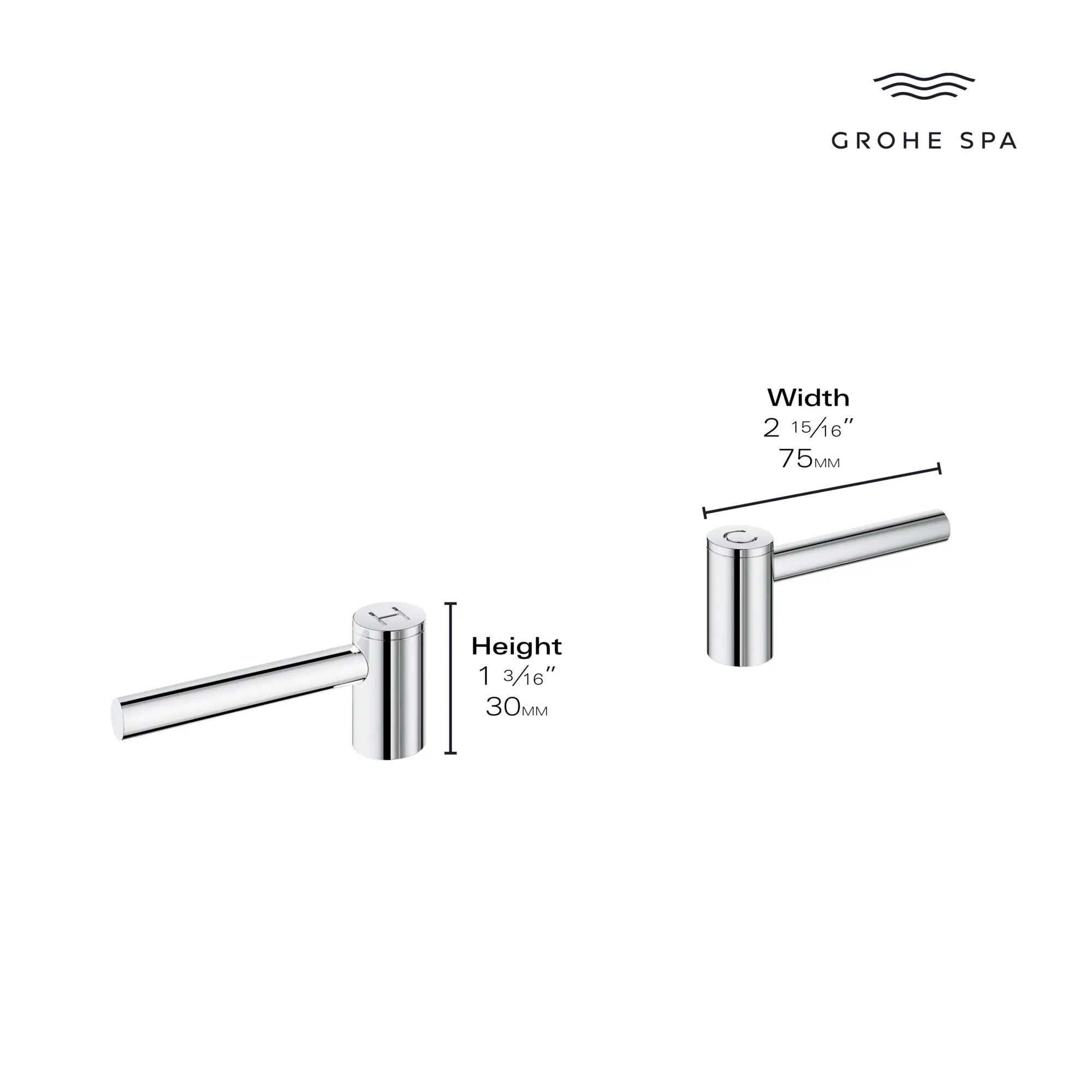 Atrio Lever Handles for Bathroom Sink Faucet (Pair) - Image 4