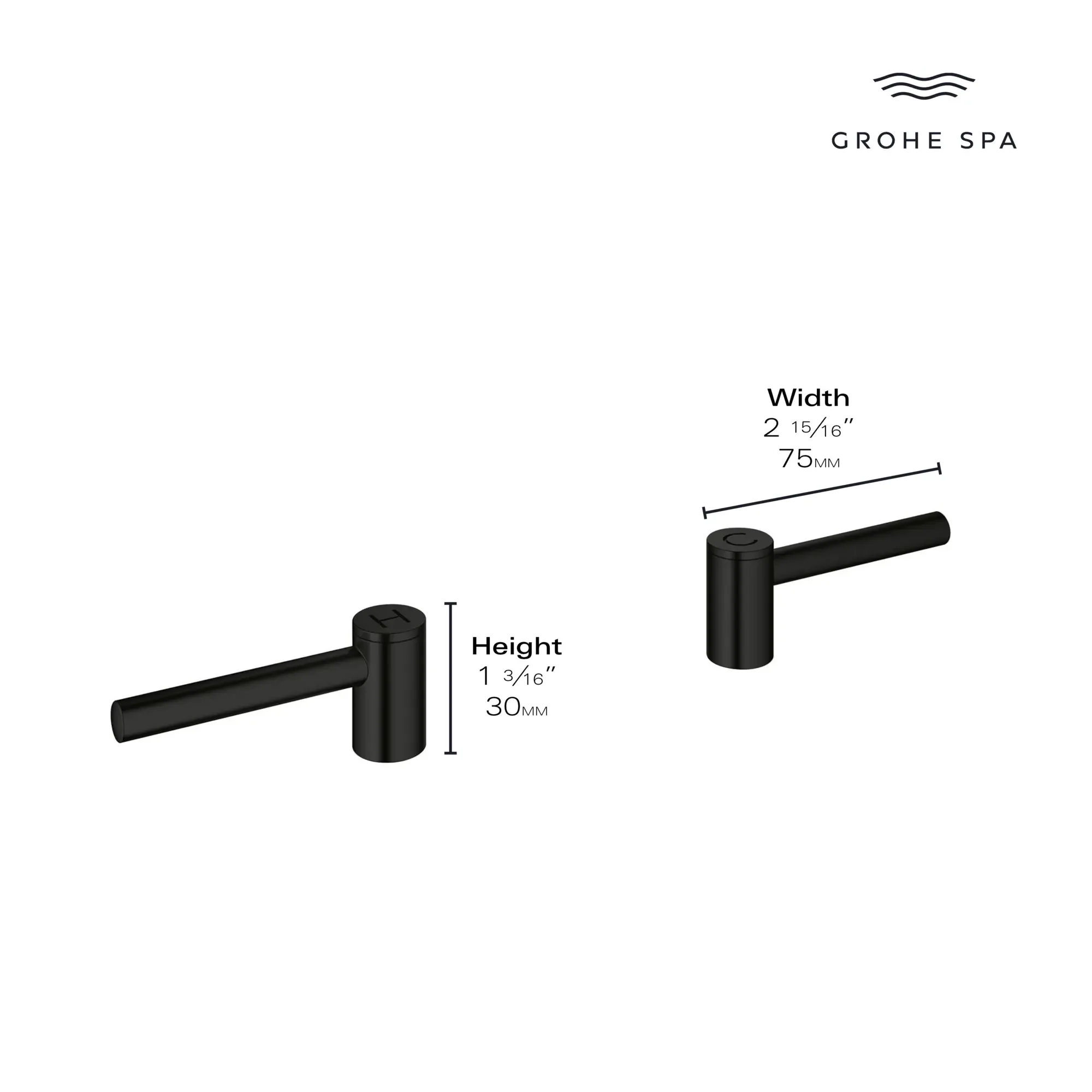 Atrio Lever Handles for Bathroom Sink Faucet (Pair) - Image 5