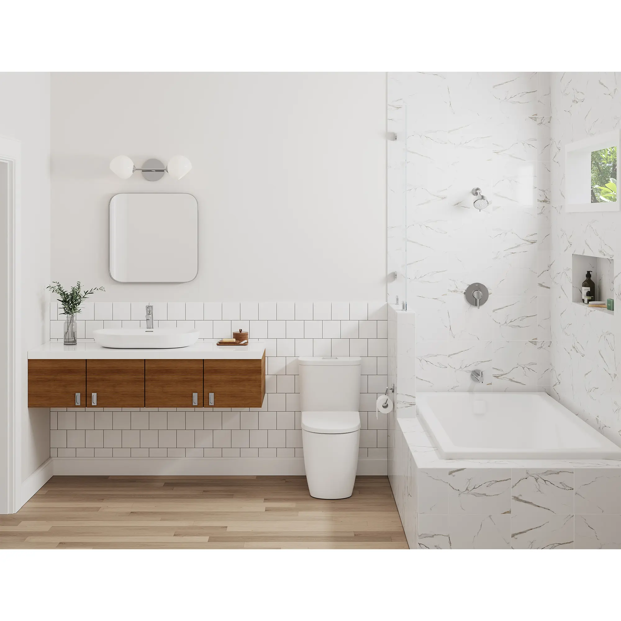 Concetto Pressure Balance Valve Tub/Shower Trim Kit - Image 15