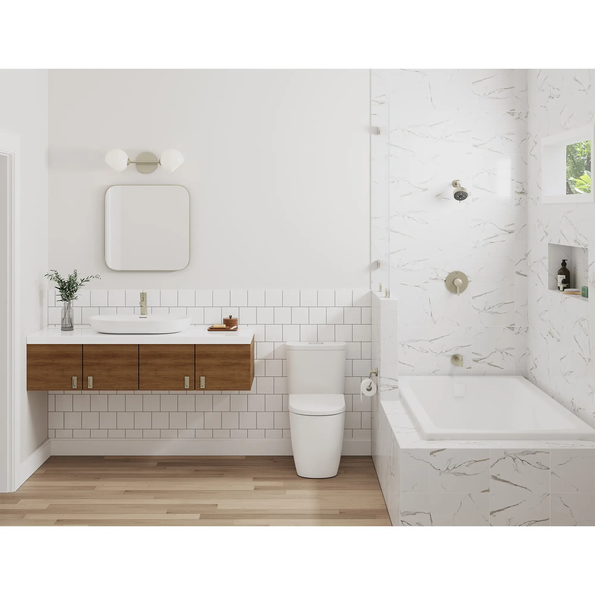 Concetto Pressure Balance Valve Tub/Shower Trim Kit - Image 8