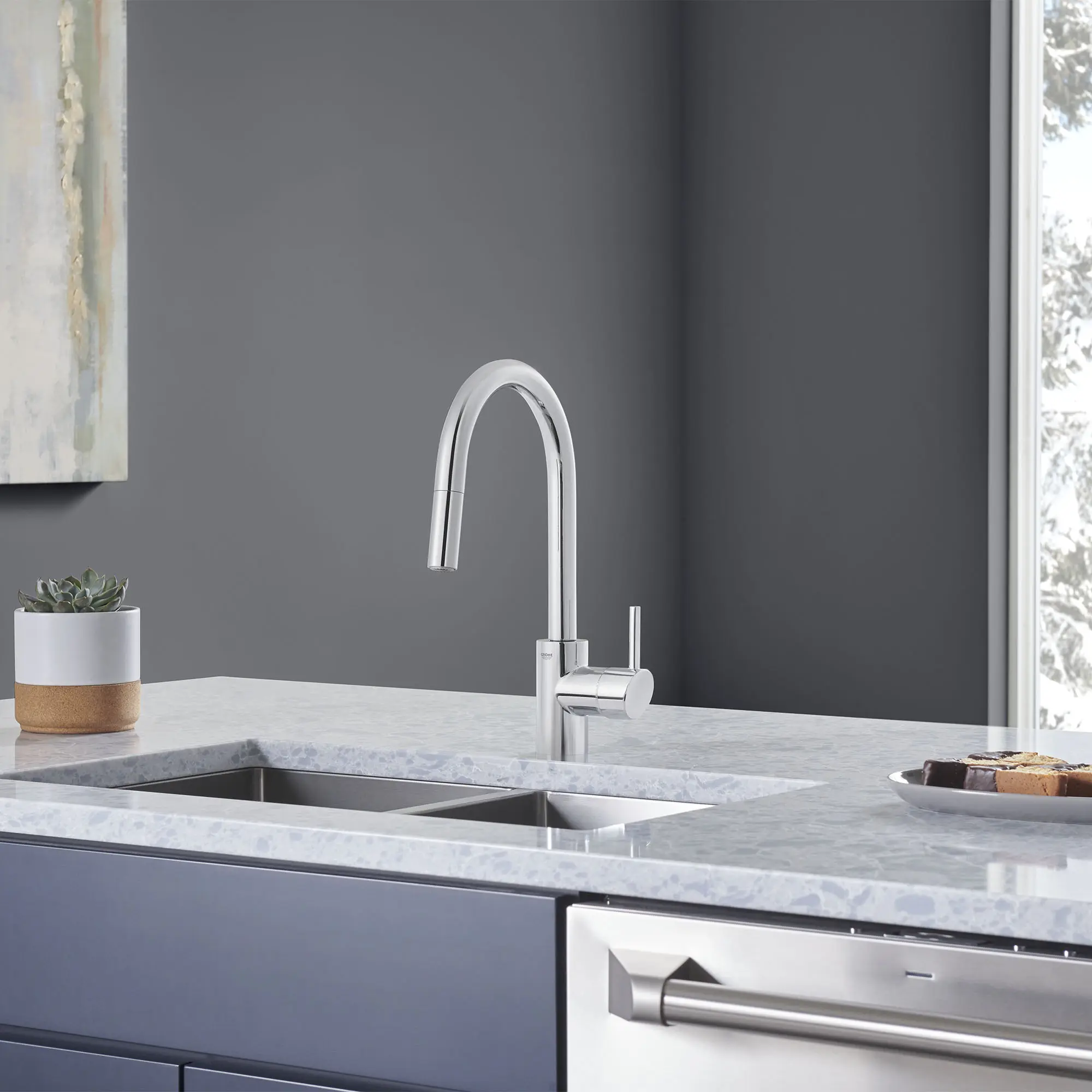 Concetto Single-Handle Pull-Down Kitchen Faucet Dual Spray 1.75 GPM (6.6 L/min) - Image 8