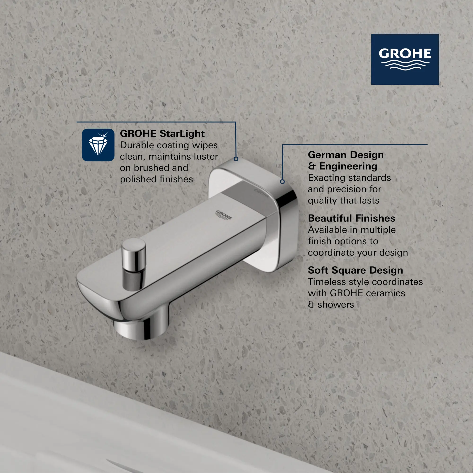 Cubeo Diverter Tub Spout - Image 7
