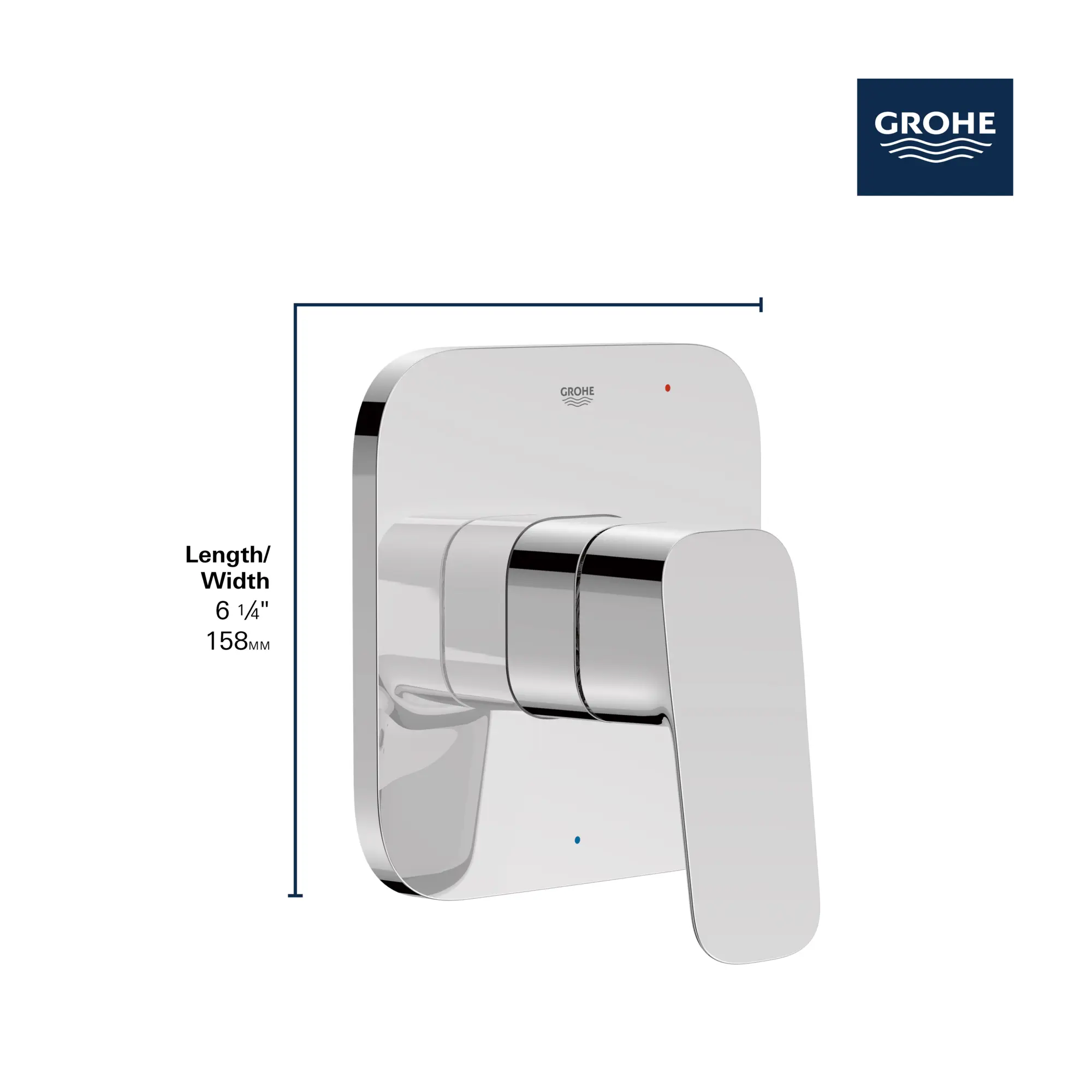 Cubeo Pressure Balance Valve Trim with Cartridge - Image 14