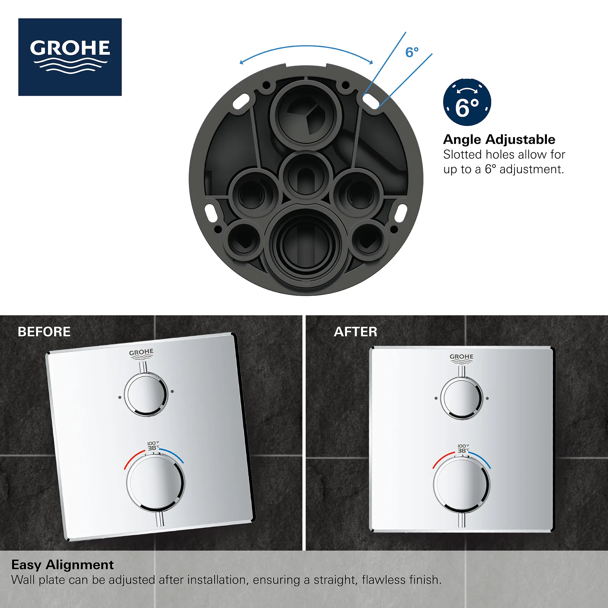 Dual Function 2-Handle Thermostatic Valve Trim - Image 12
