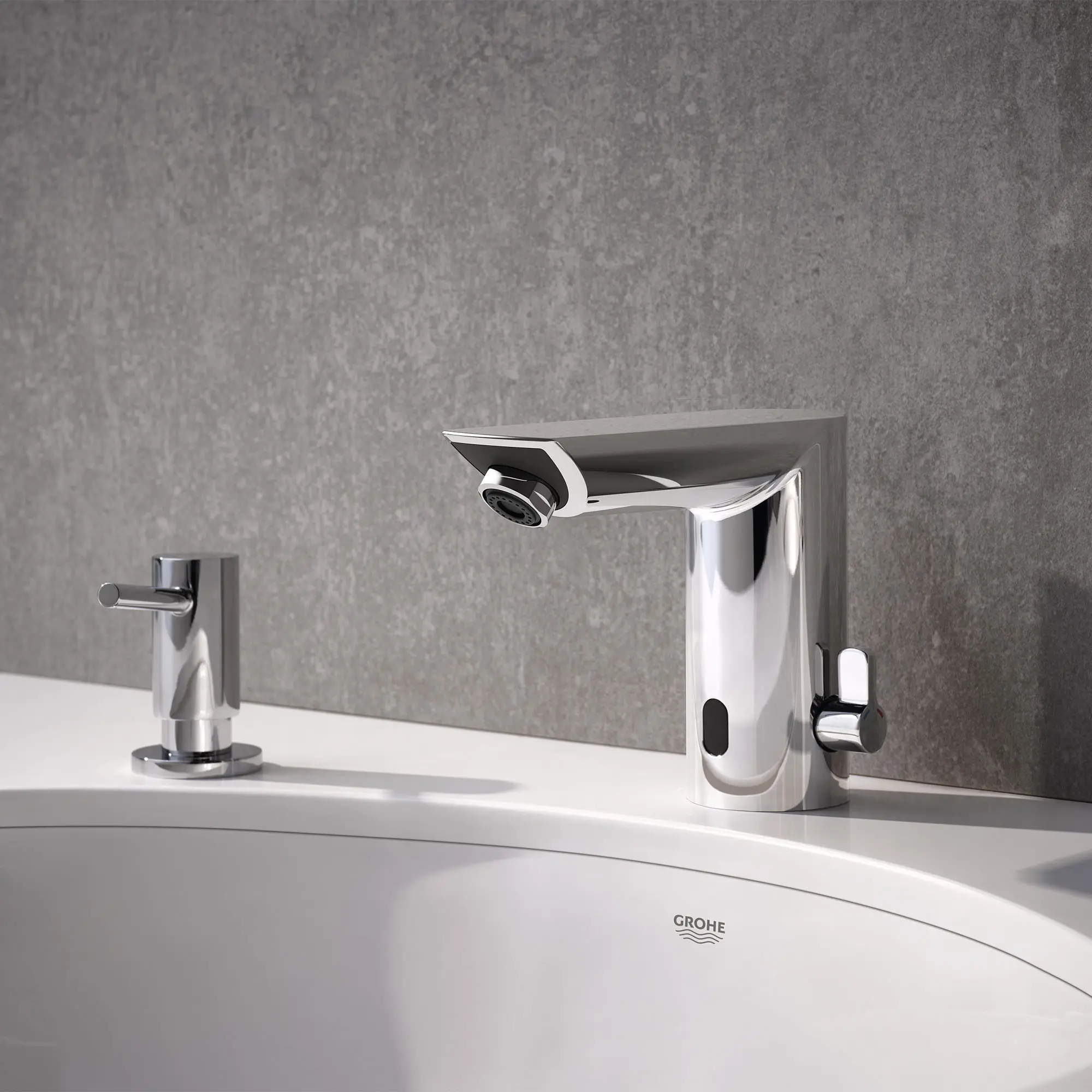 E Touchless Electronic Faucet with Temperature Control Lever, Battery-Powered - Image 5
