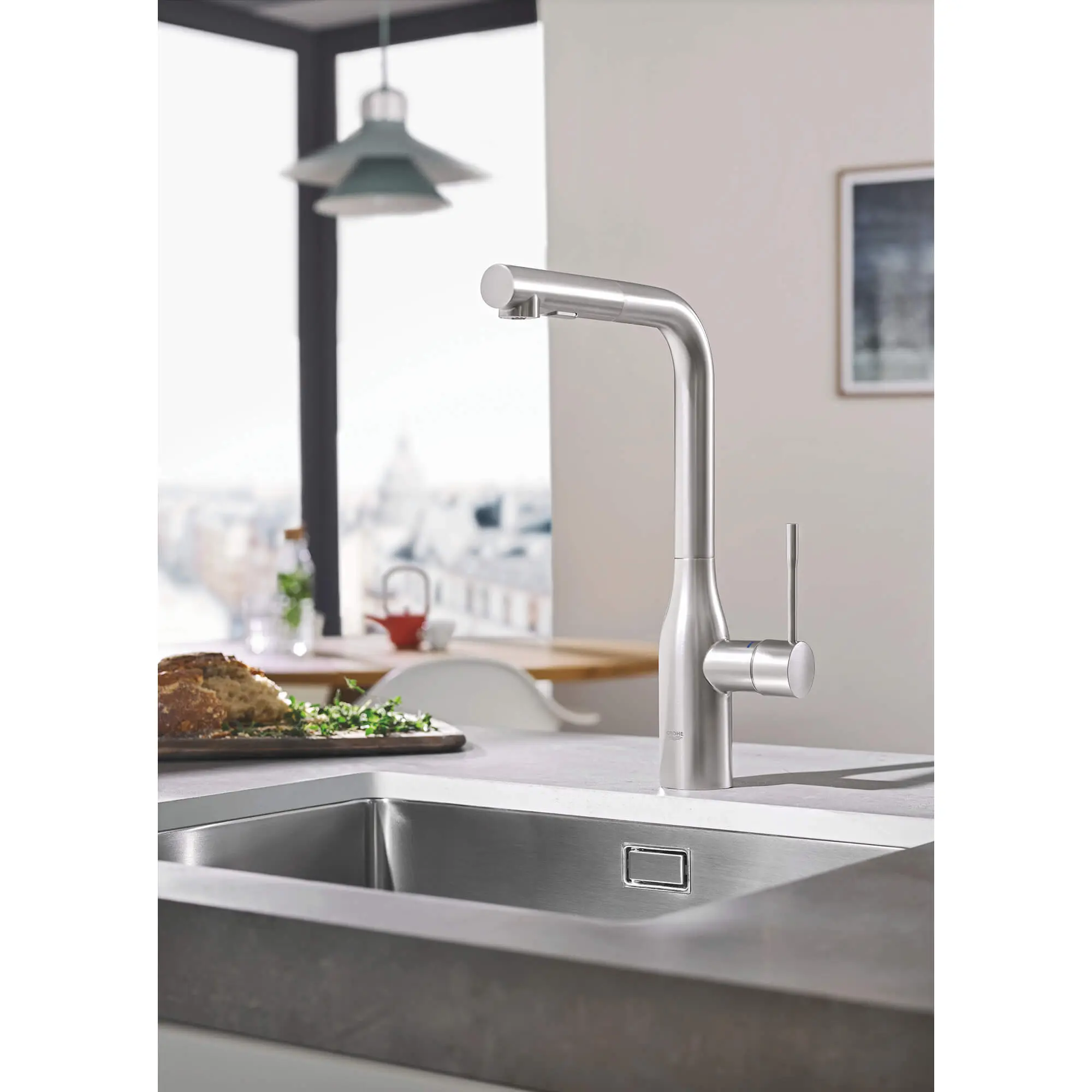 Essence Single-Handle Pull-Out Kitchen Faucet Dual Spray 1.75 GPM (6.6 L/min) - Image 25